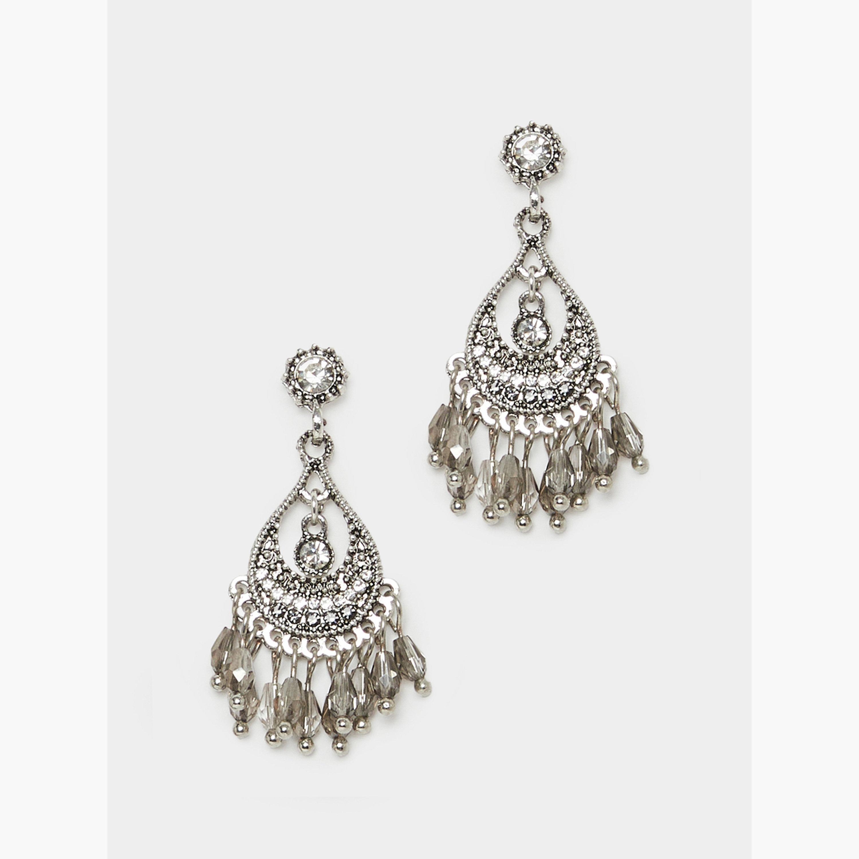 Styli Silver Boho Dangle Earrings-women-watchesandjewellery-jewellery-earrings-image-1