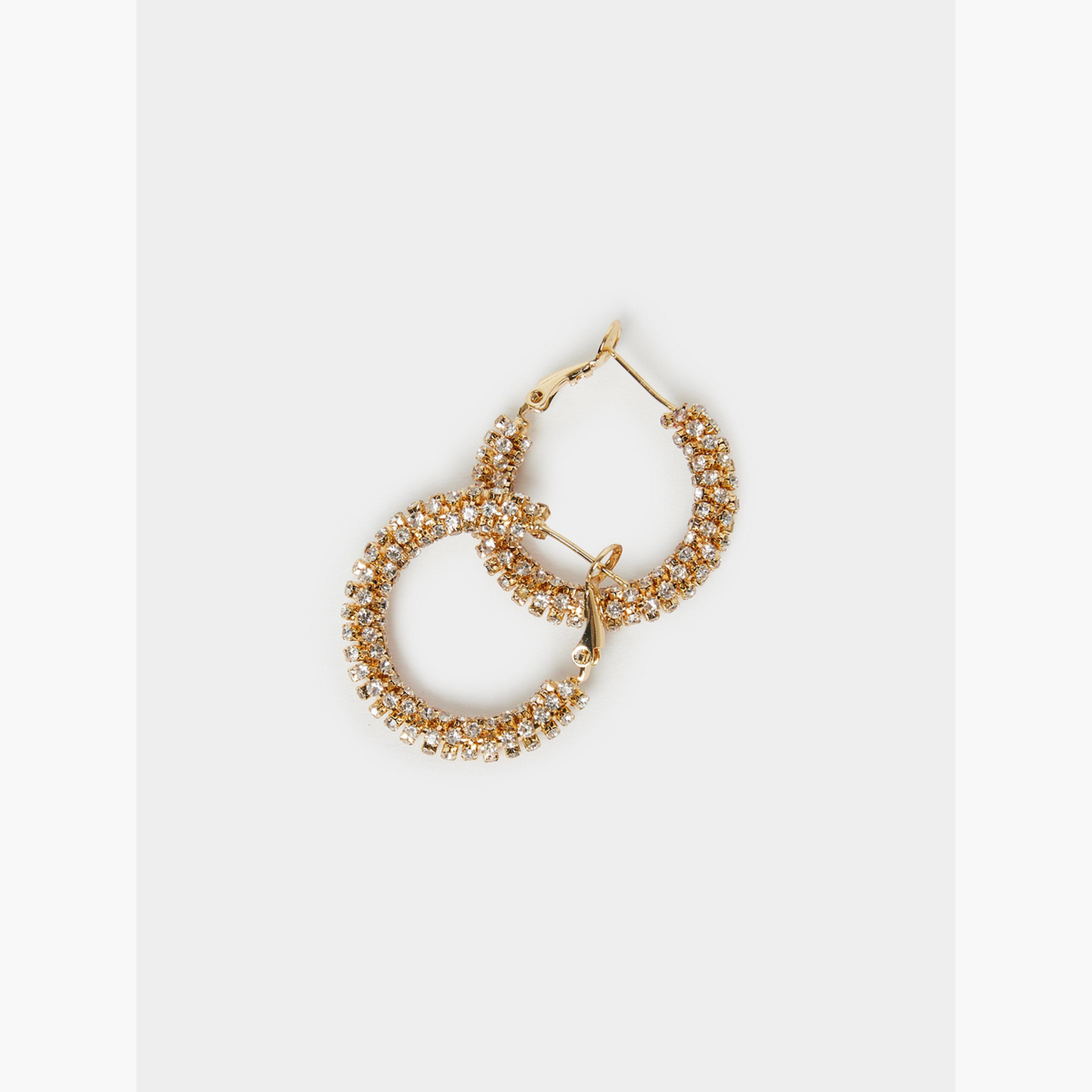 أقراط حلقات مرصعة-women-watchesandjewellery-jewellery-earrings-image-3