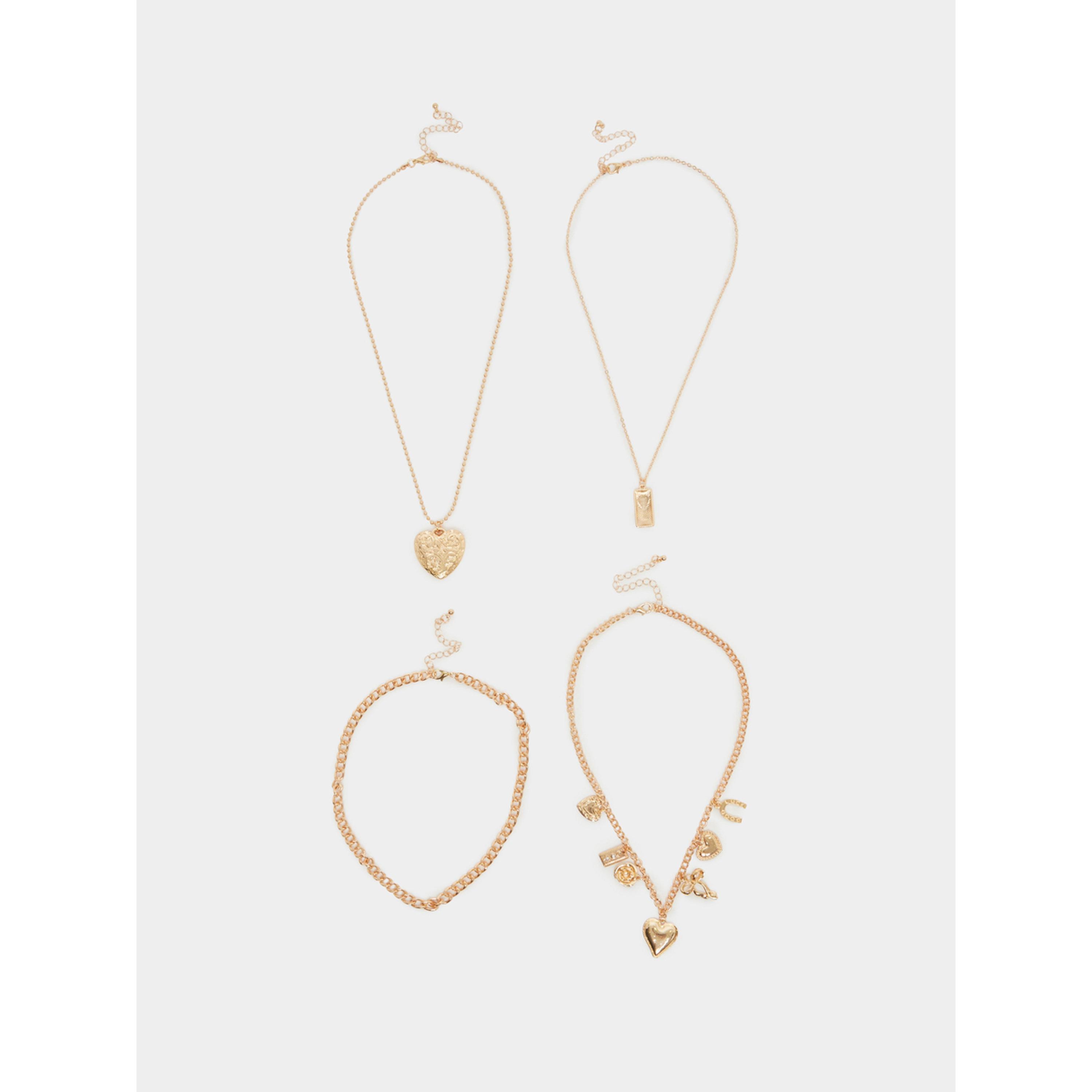 مجموعة من 4 عقود ذهبية متعددة الطبقات-women-watchesandjewellery-jewellery-necklacesandpendants-image-1