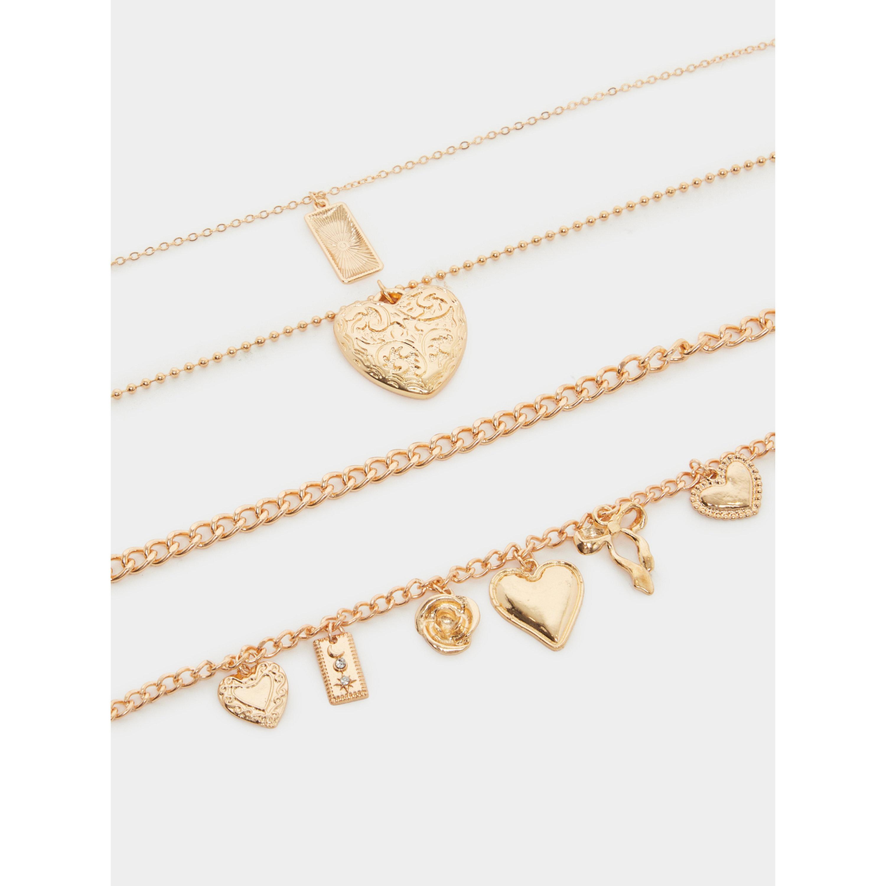 مجموعة من 4 عقود ذهبية متعددة الطبقات-women-watchesandjewellery-jewellery-necklacesandpendants-image-4