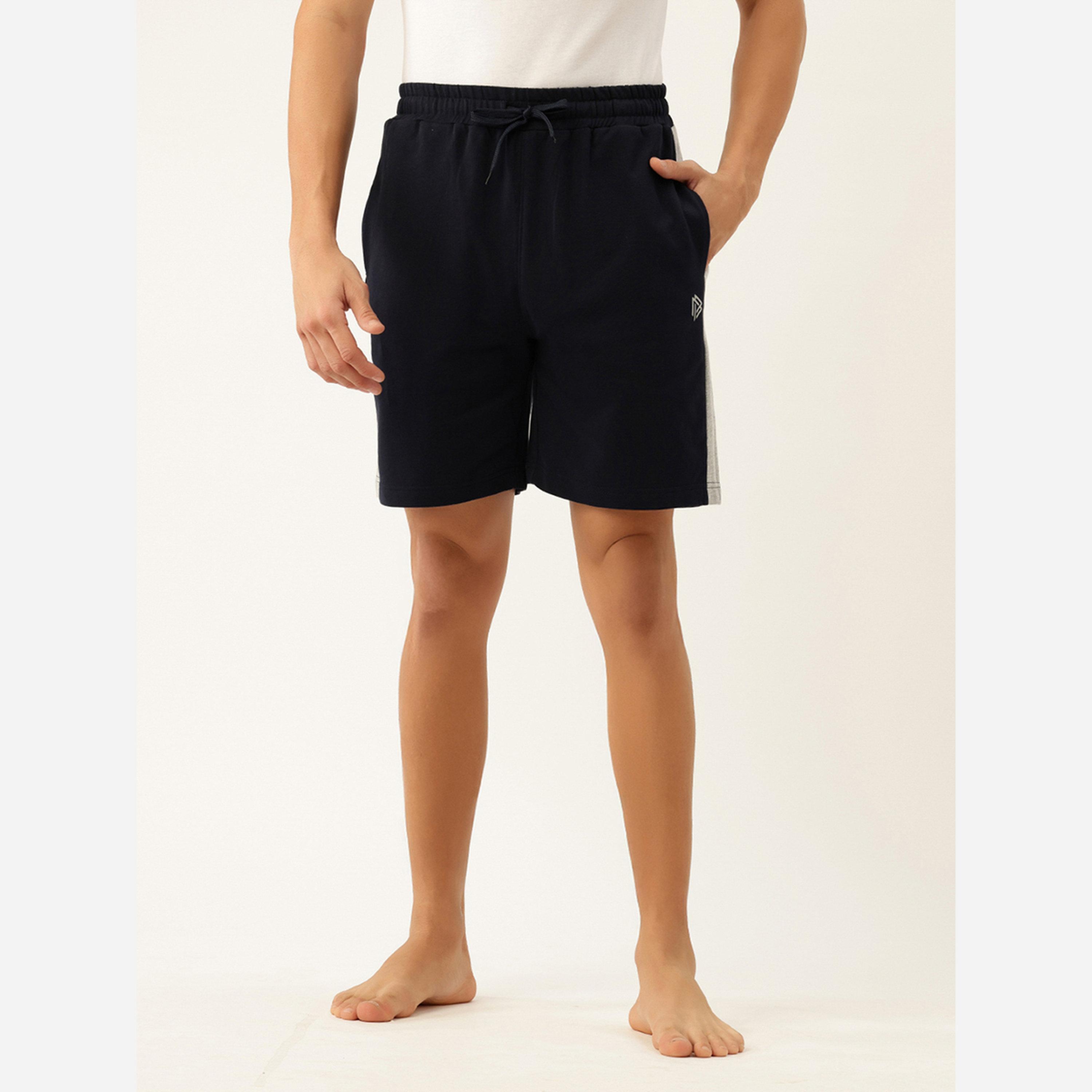جون بلاير - شورت رجالي قطن لون أزرق داكن-men-clothing-bottoms-shorts-image-1