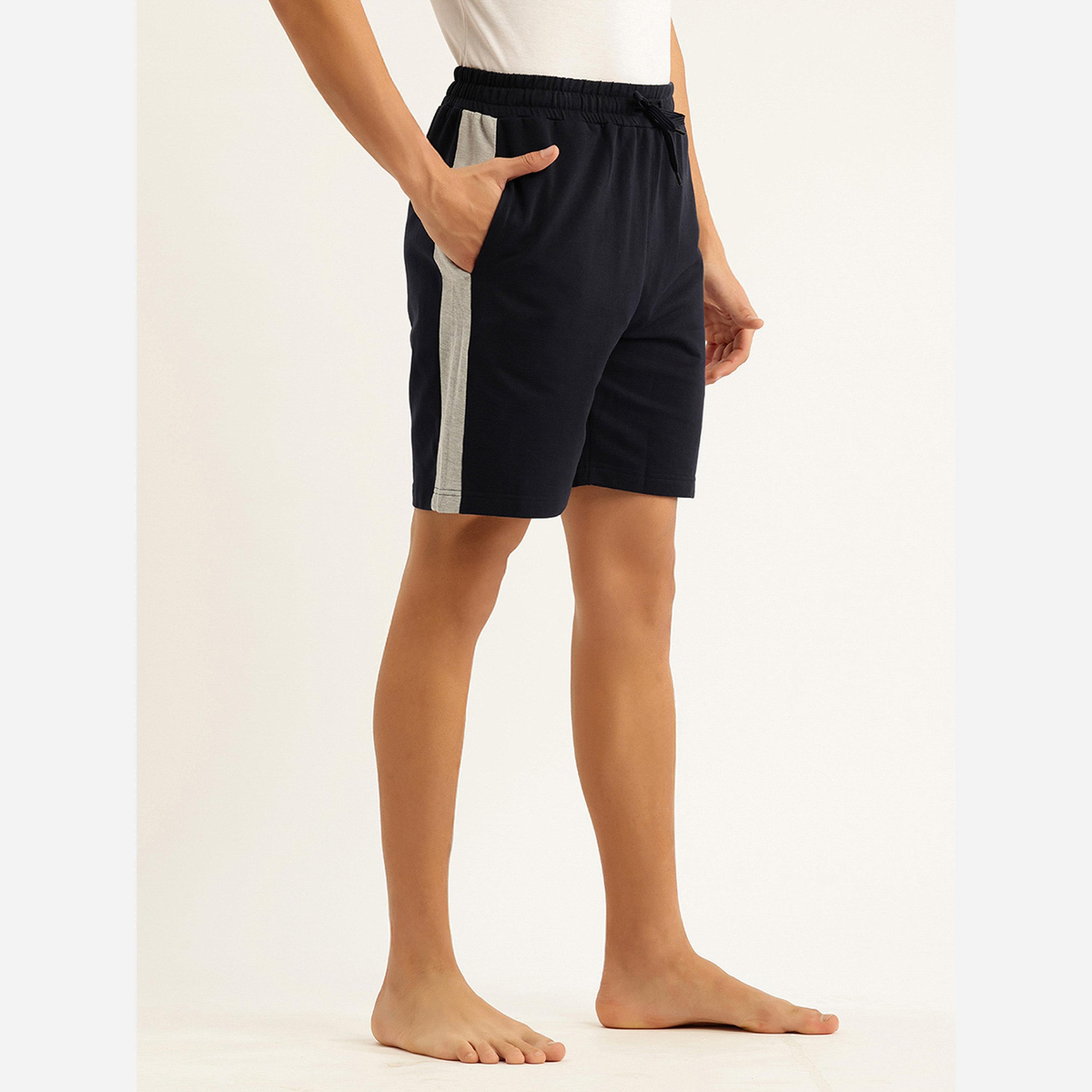 John Player Men Navy Blue Cotton Lounge Shorts-men-clothing-bottoms-shorts-image-5
