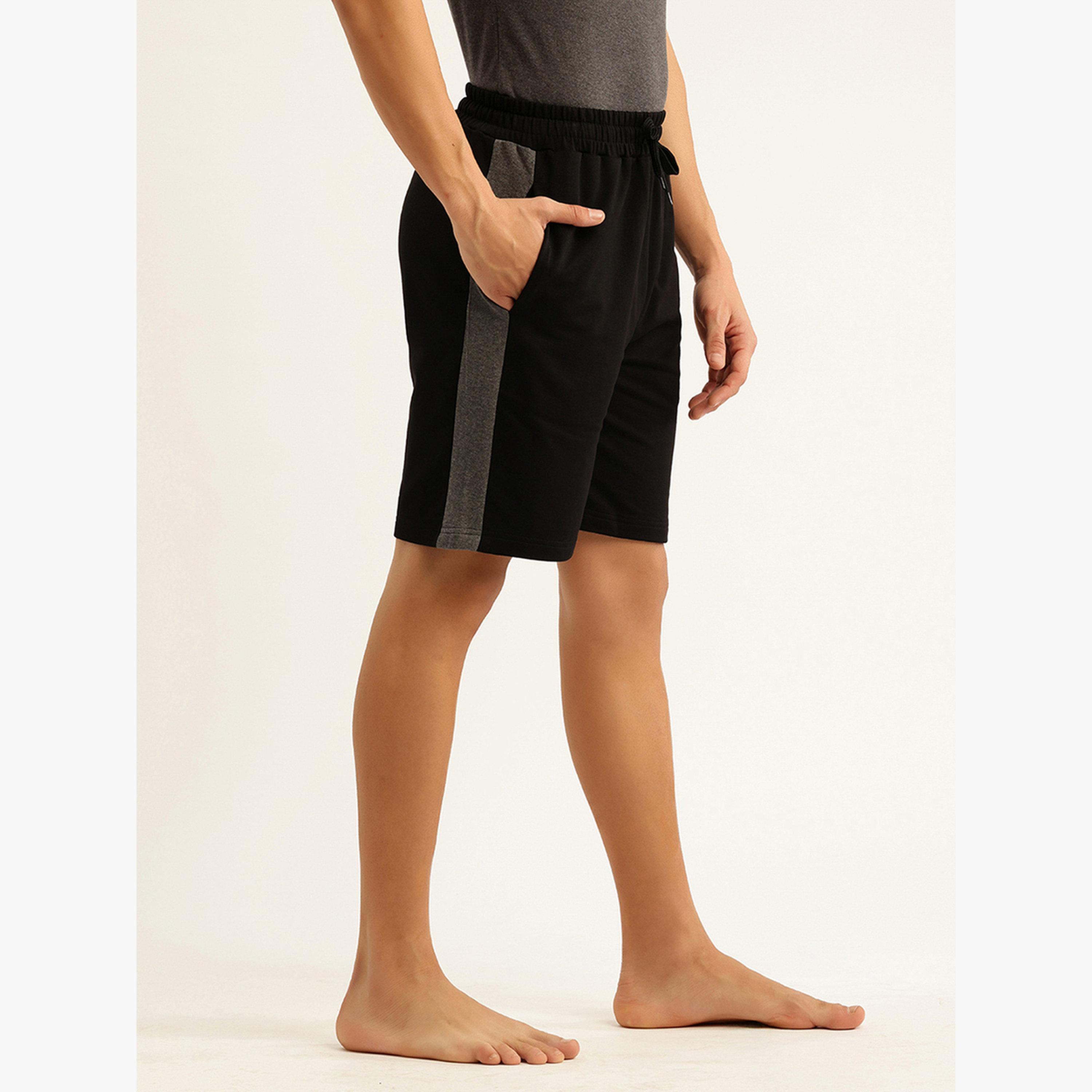 John Player Men Black Cotton Lounge Shorts-men-clothing-bottoms-shorts-image-3