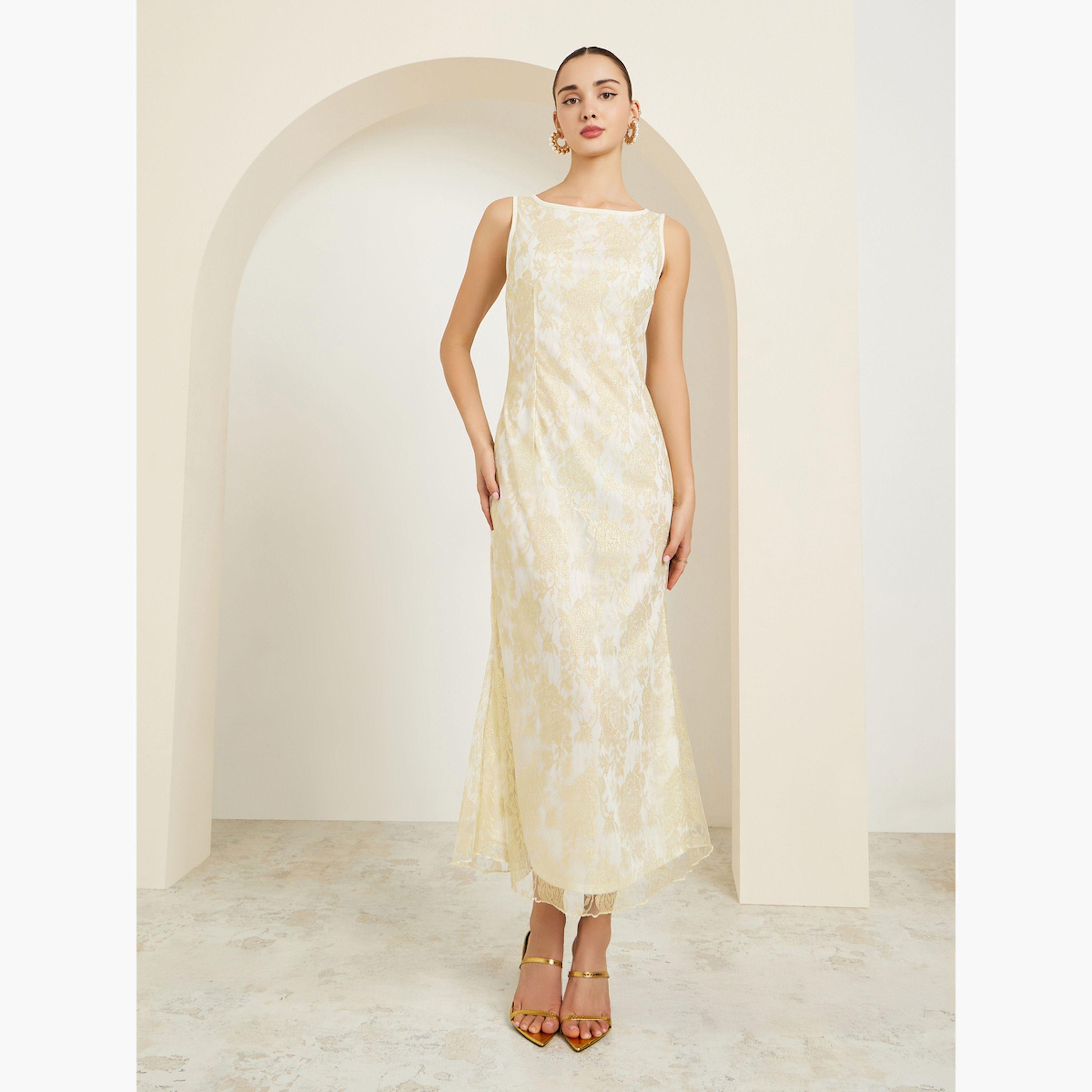 فستان طويل دانتيل بأكمام كيب-women-clothing-dresses-image-5