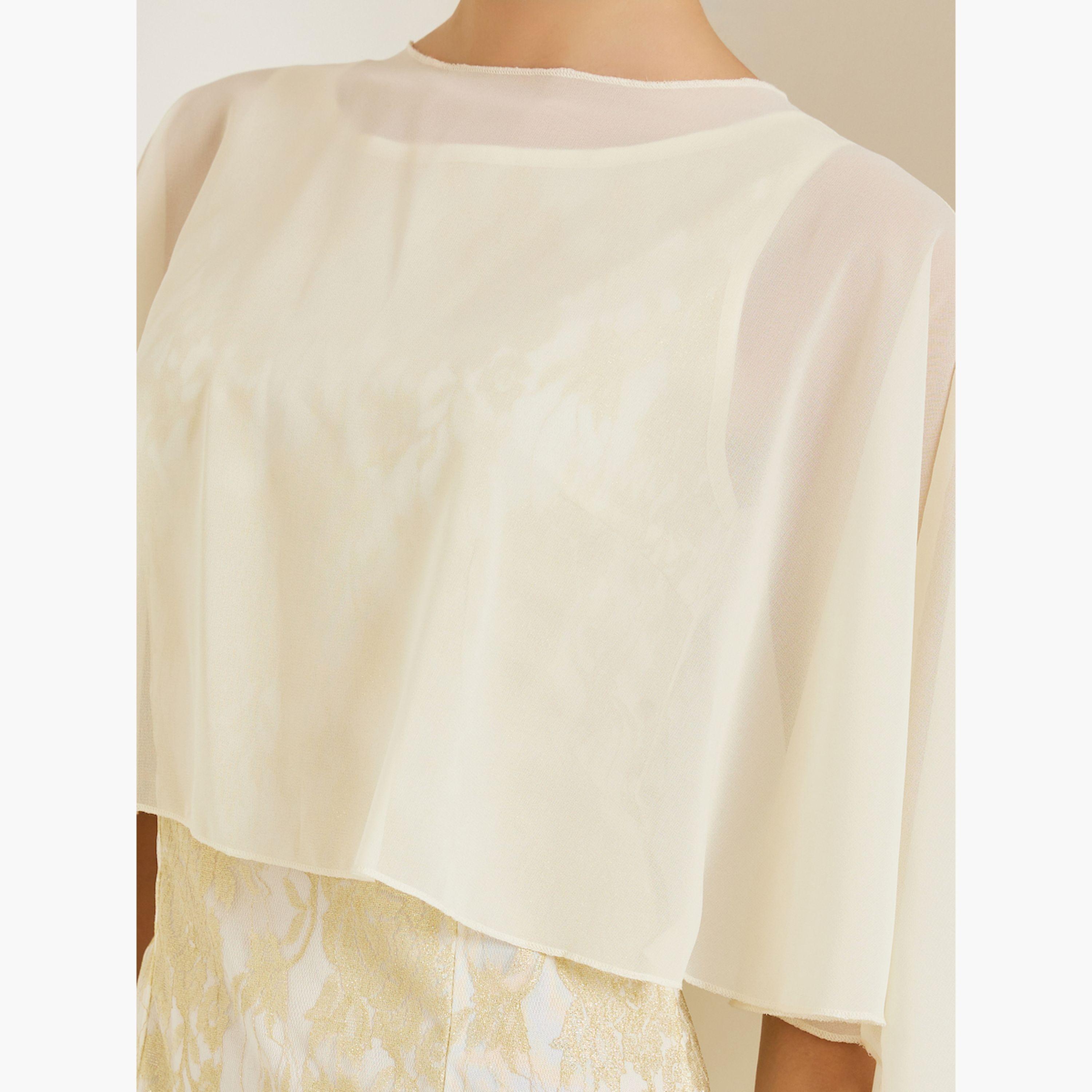 فستان طويل دانتيل بأكمام كيب-women-clothing-dresses-image-6