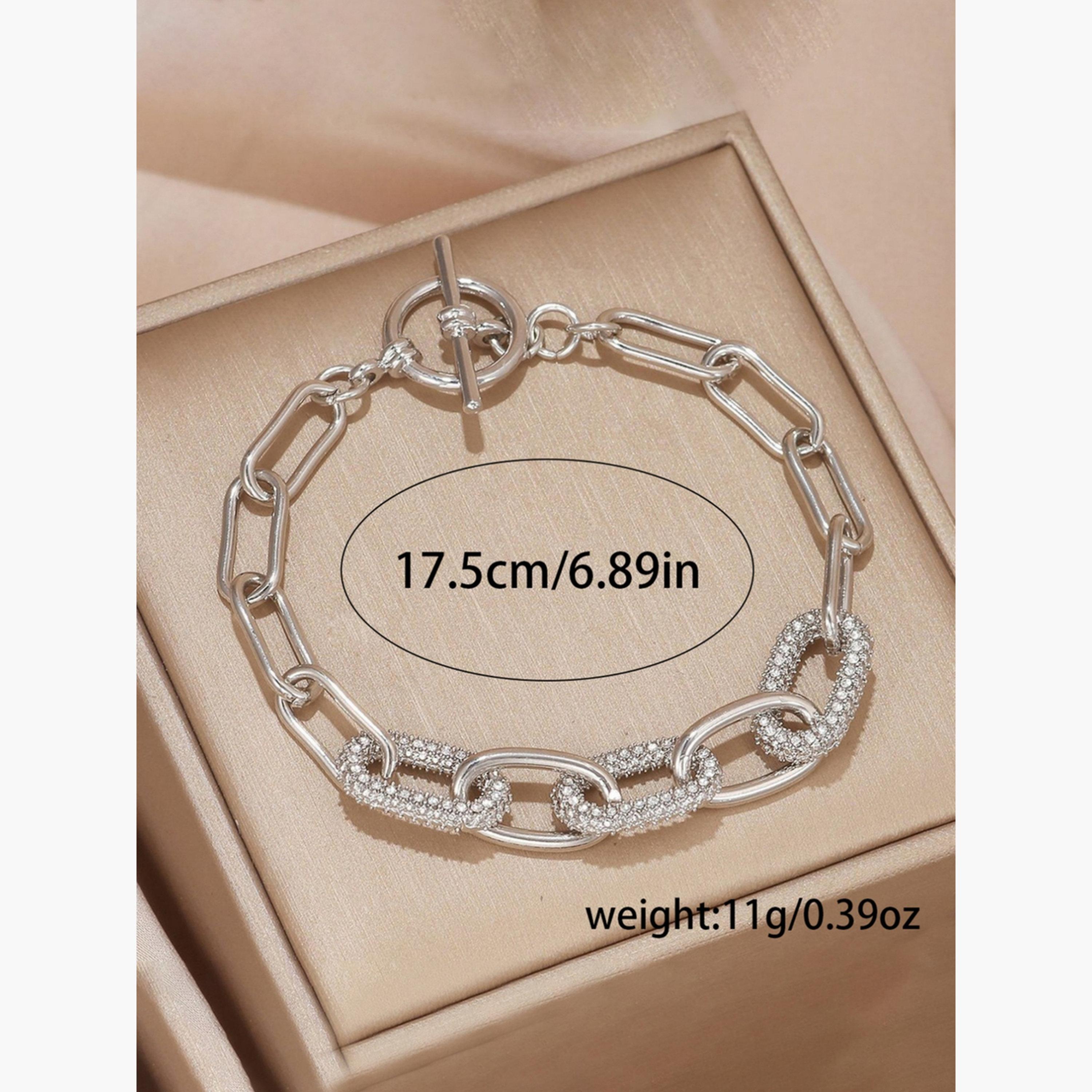 Take Two Silver Rhinestone Chain Bracelets-women-watchesandjewellery-jewellery-banglesandbracelets-image-3