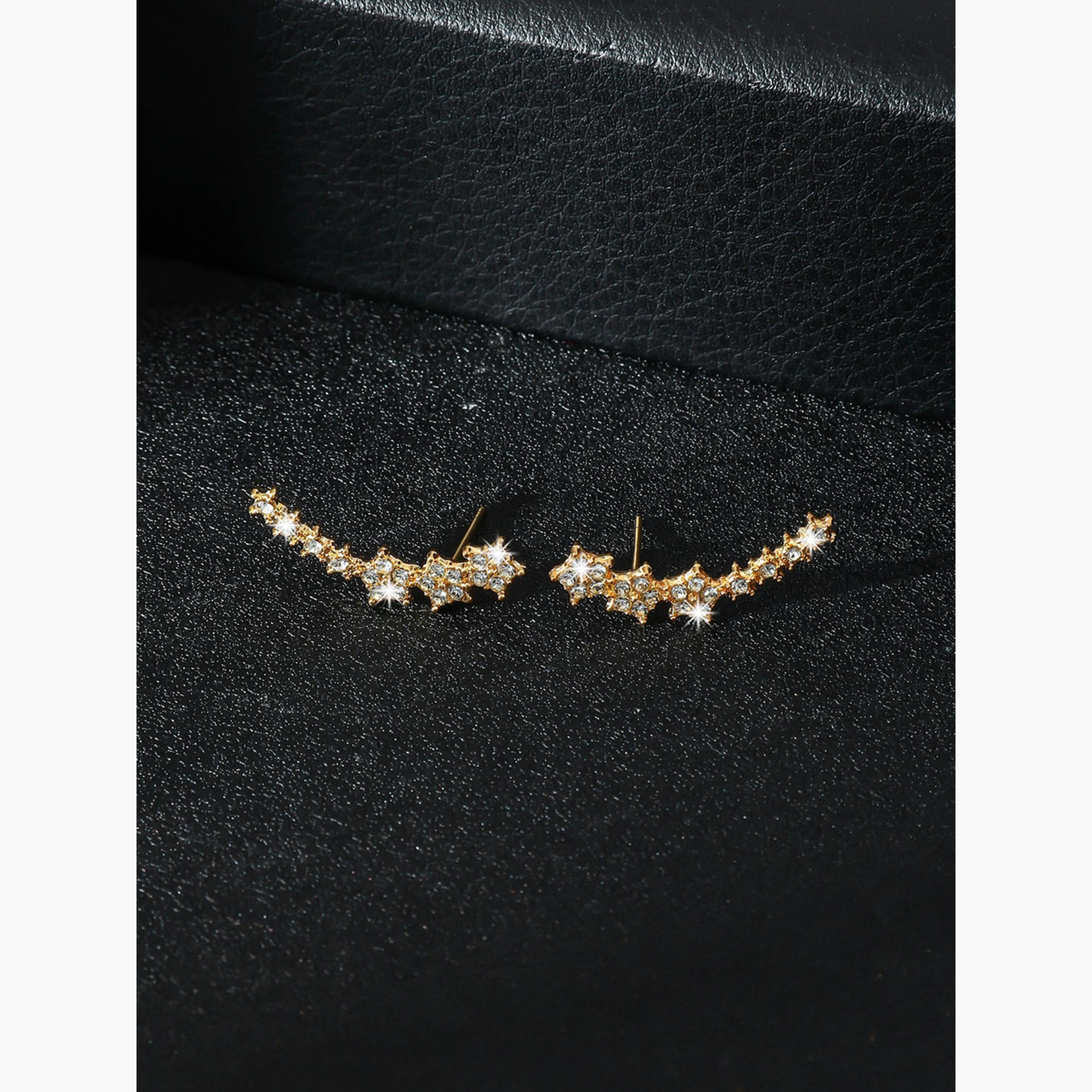 Take Two Contrast Rhinestone Embellished Earrings-women-watchesandjewellery-jewellery-earrings-image-5