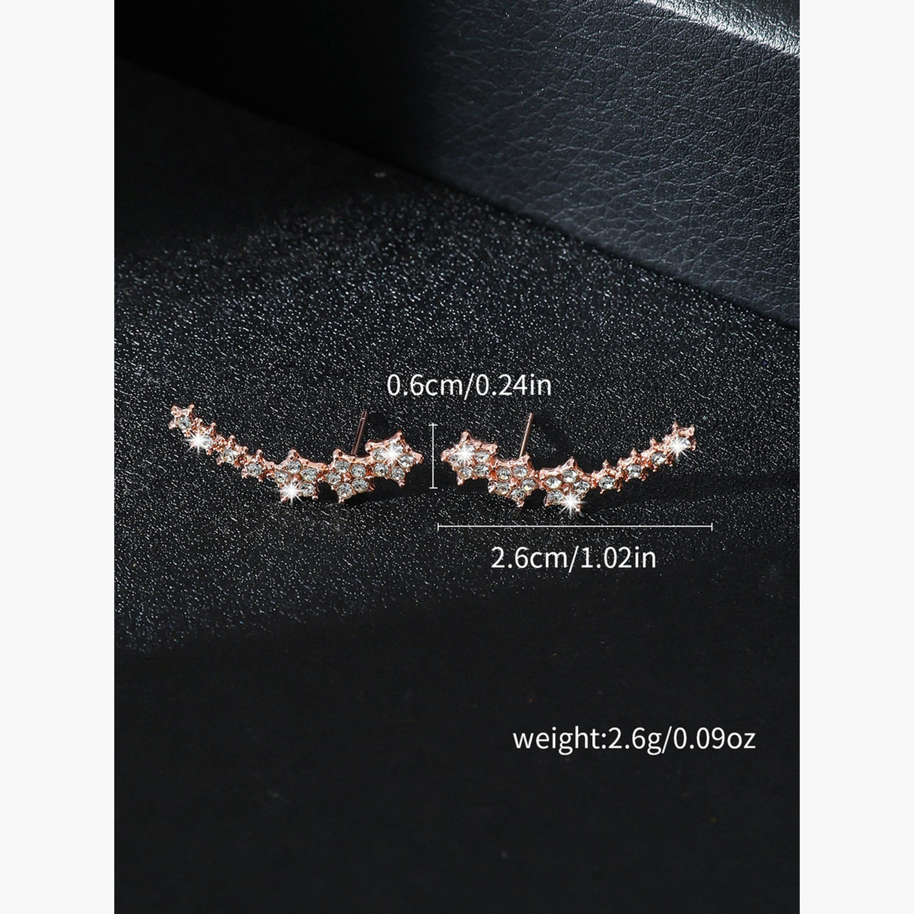 Take Two Contrast Rhinestone Embellished Earrings-women-watchesandjewellery-jewellery-earrings-image-3