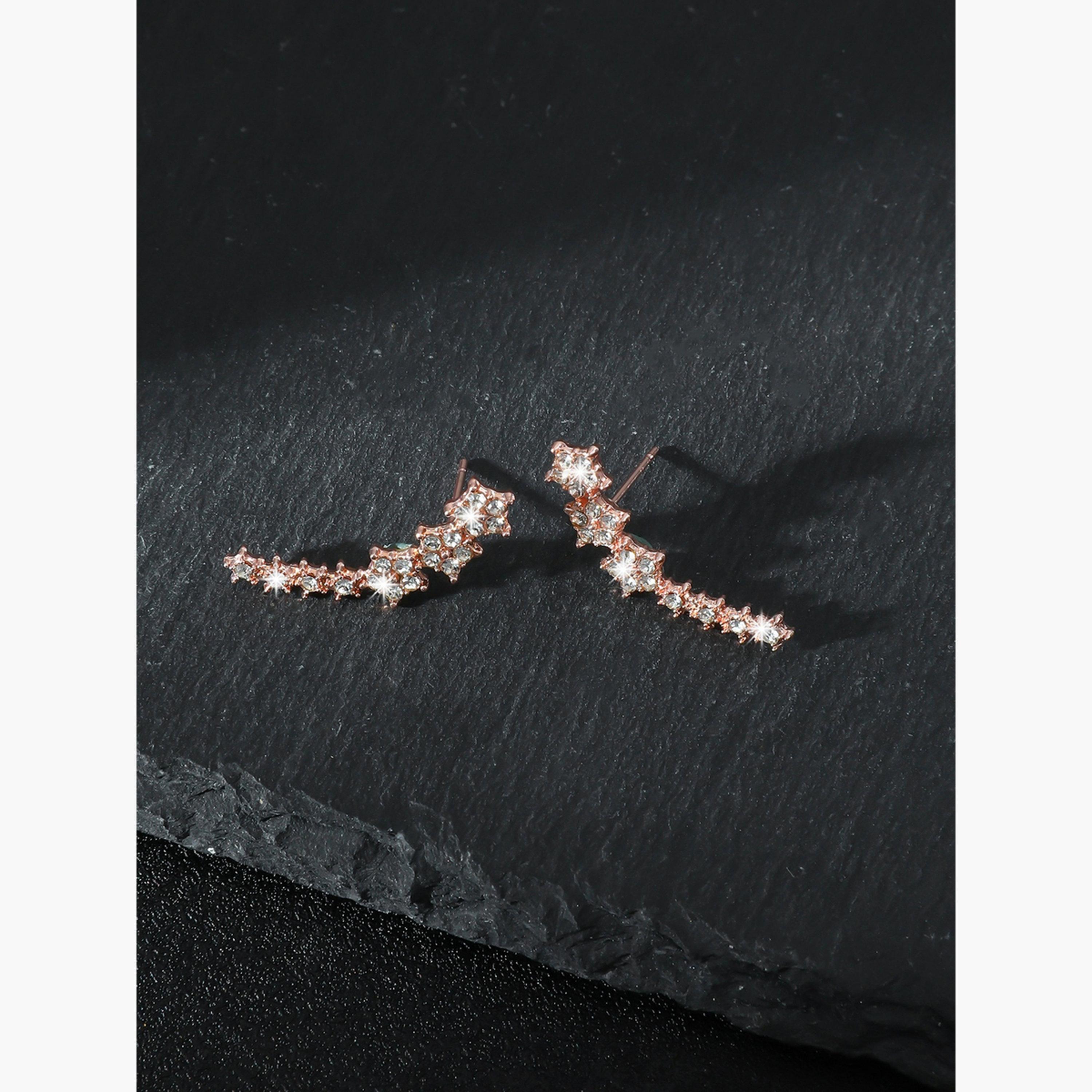 Take Two Contrast Rhinestone Embellished Earrings-women-watchesandjewellery-jewellery-earrings-image-6