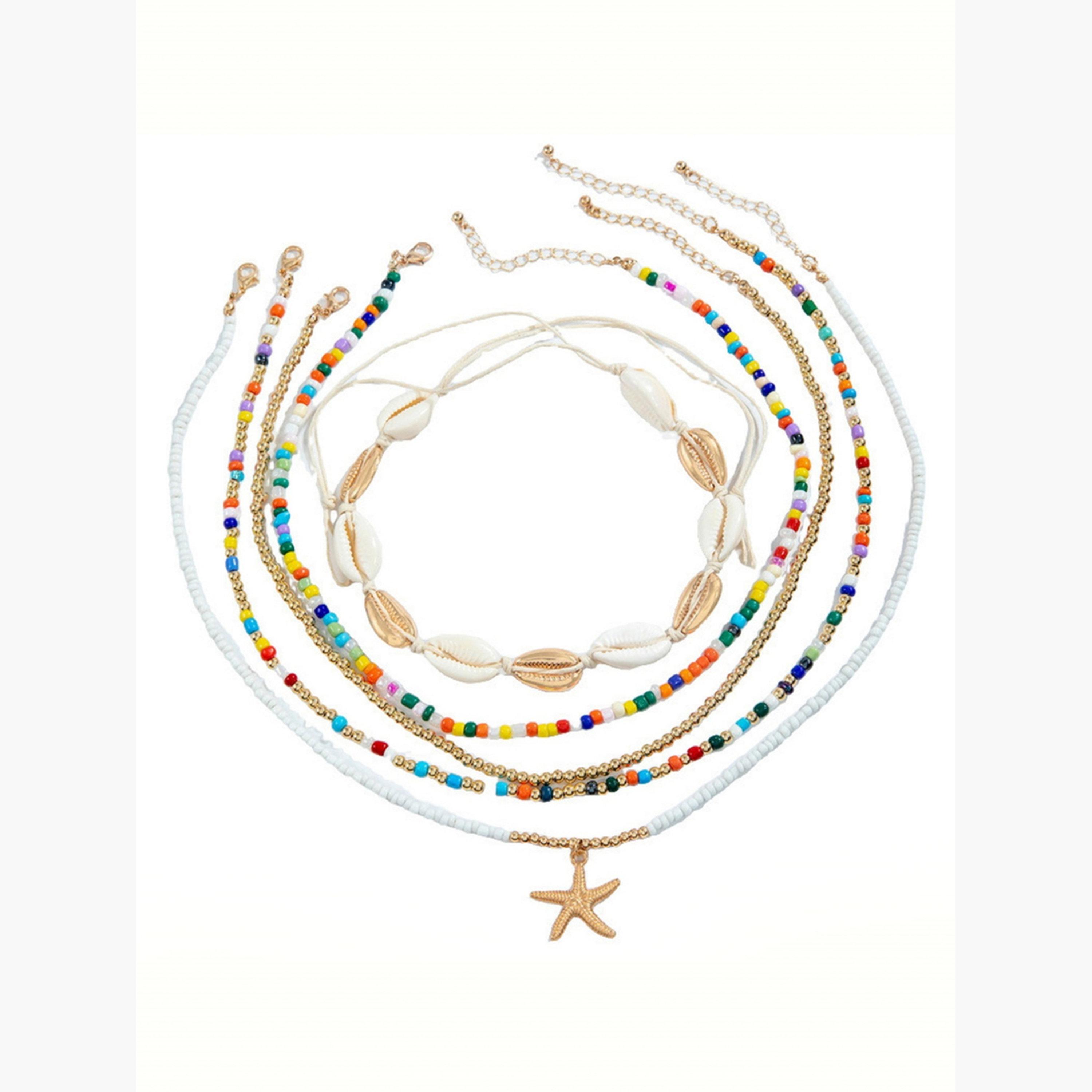 Take Two Pack of 5 - Colorful Layered Beaded Necklaces-women-watchesandjewellery-jewellery-necklacesandpendants-image-1