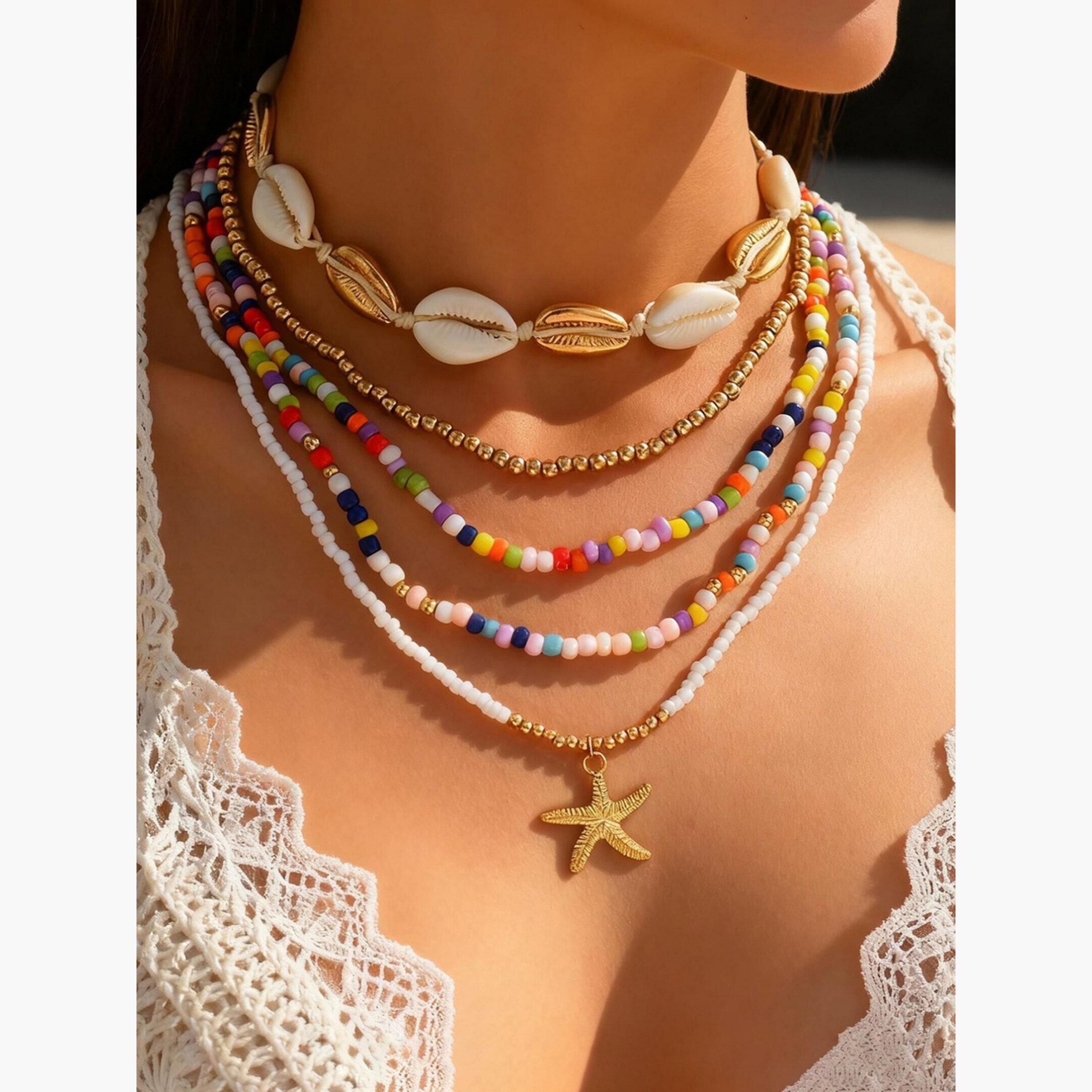 حزمة من 5 - عقود مطرزة بطبقات-women-watchesandjewellery-jewellery-necklacesandpendants-image-2