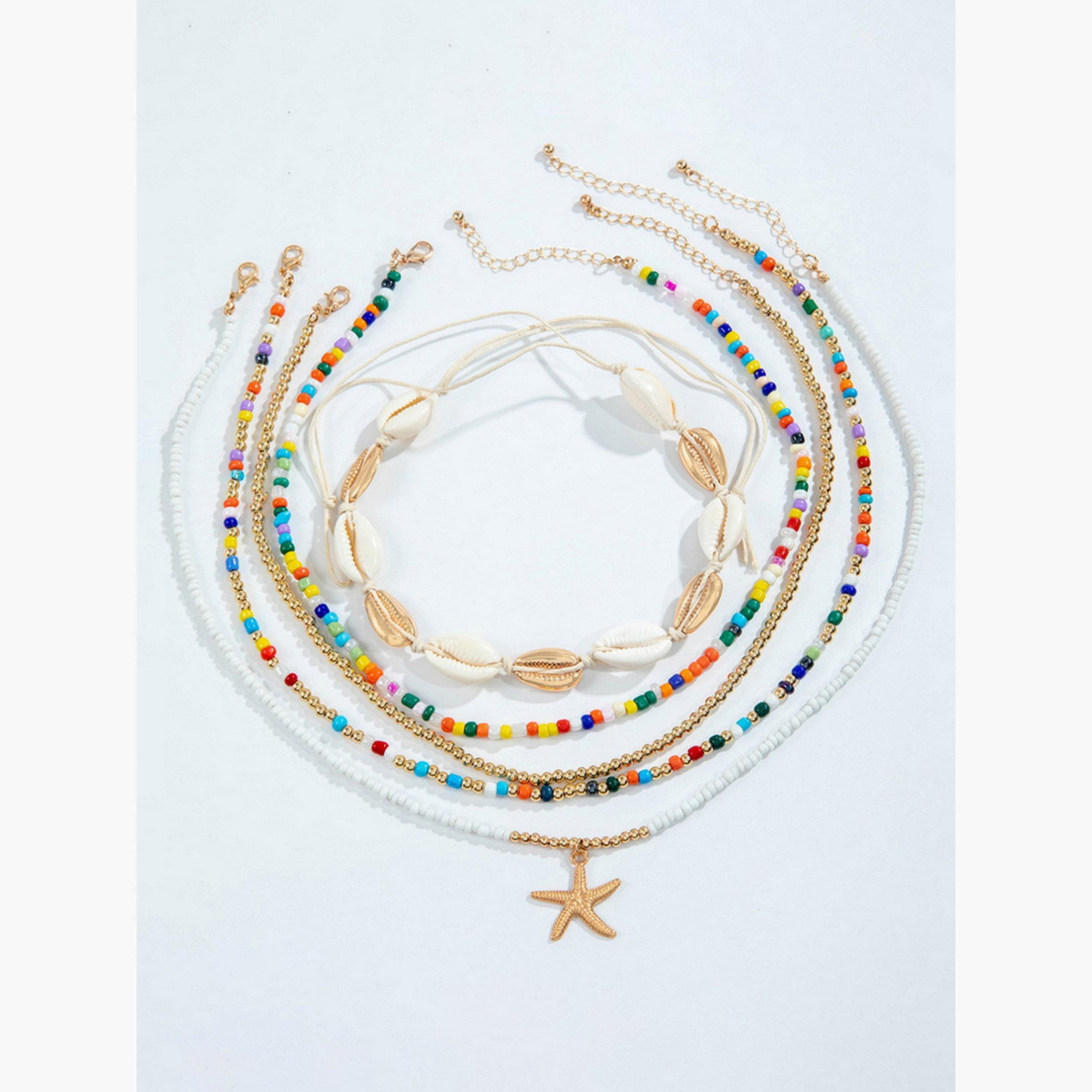 حزمة من 5 - عقود مطرزة بطبقات-women-watchesandjewellery-jewellery-necklacesandpendants-image-5