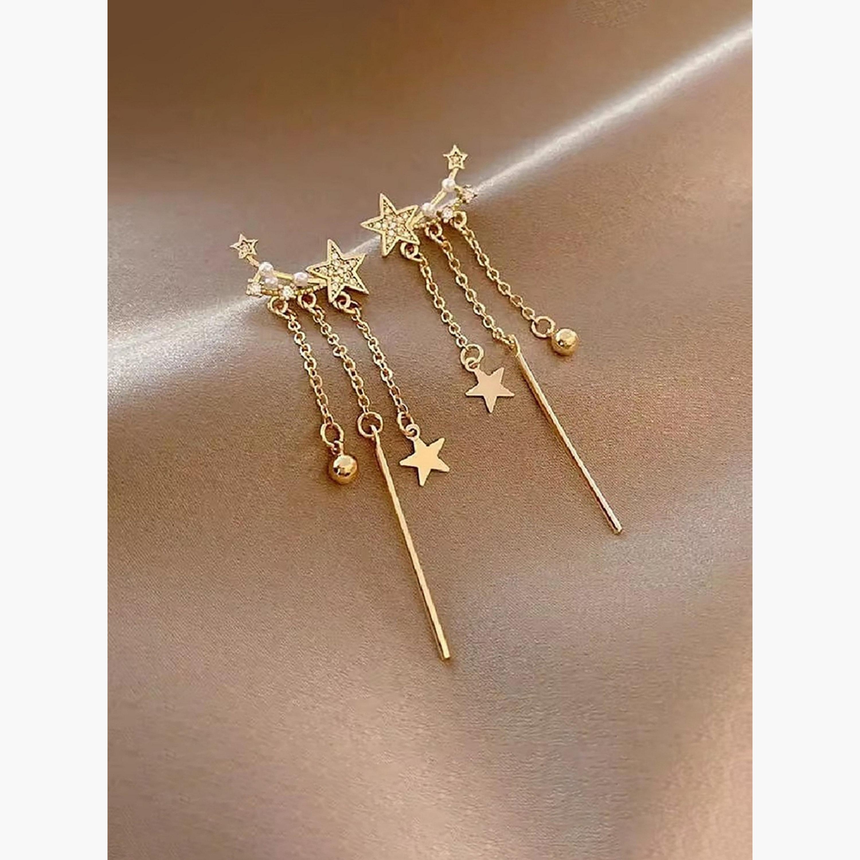 Take Two Rhinestone Embellished Earrings with Tassels-women-watchesandjewellery-jewellery-earrings-image-3