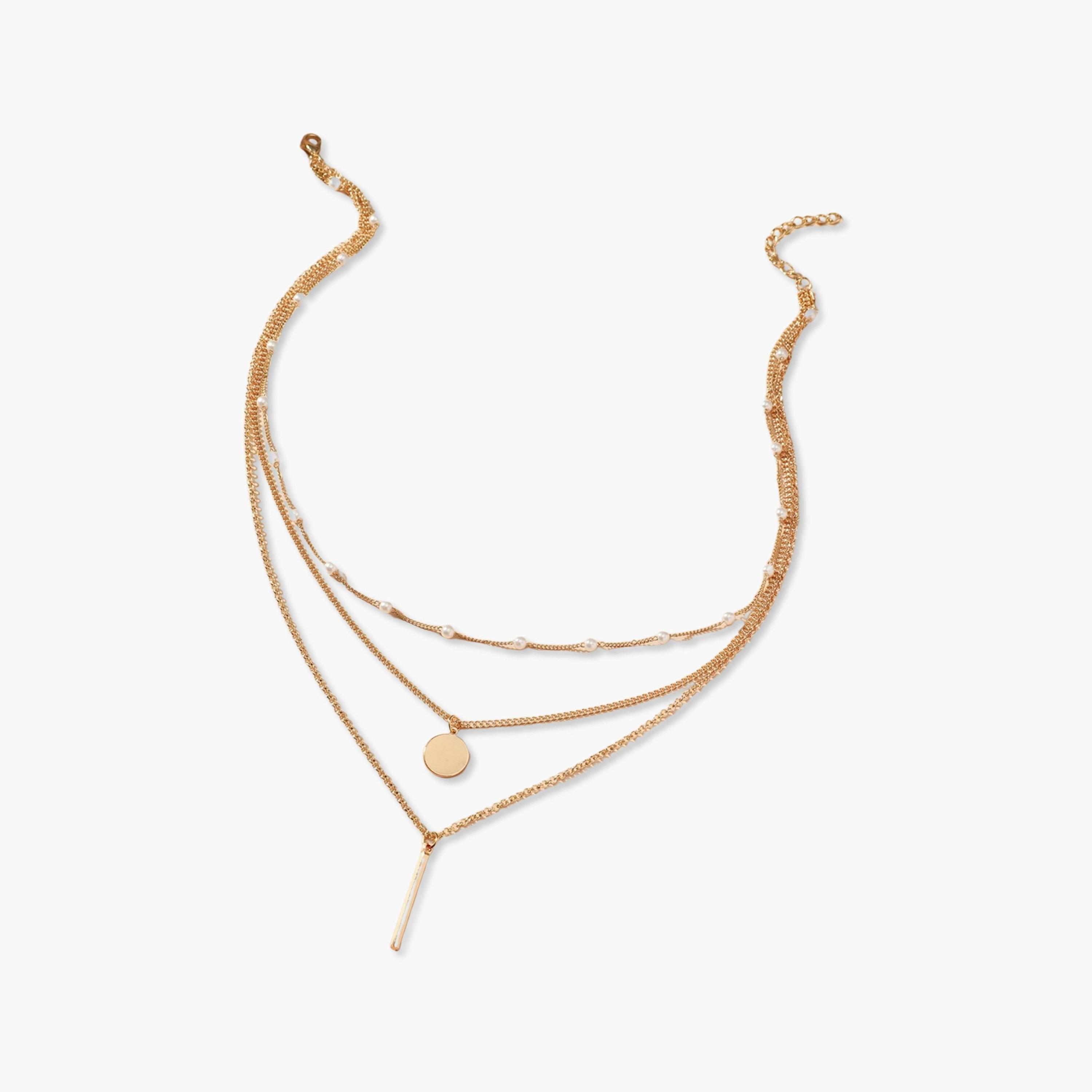 Take Two Faux Pearl Embellished Layered Necklace-women-watchesandjewellery-jewellery-necklacesandpendants-image-1