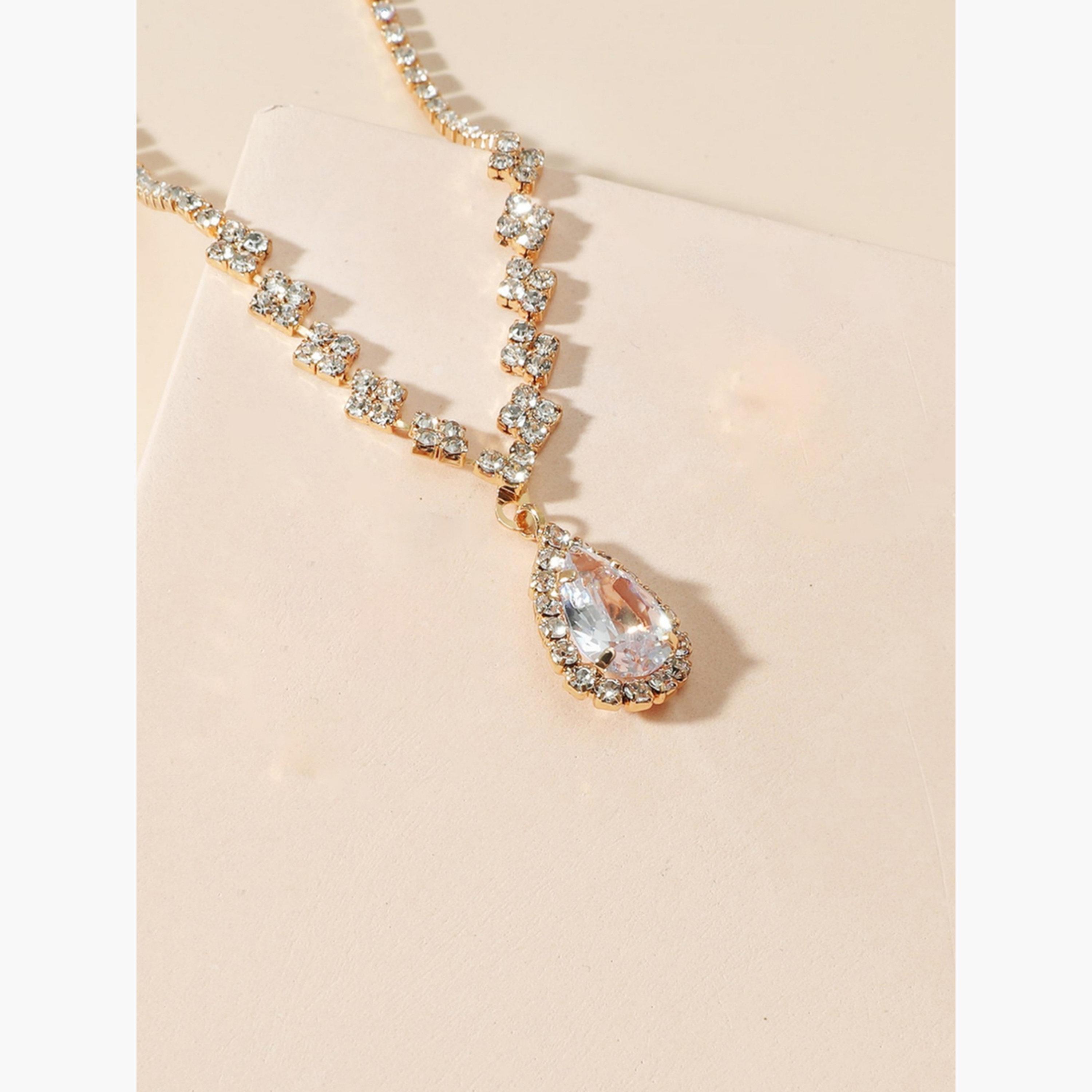 عقد مزين بدلاية متدلية بنمط متناقض-women-watchesandjewellery-jewellery-necklacesandpendants-image-3