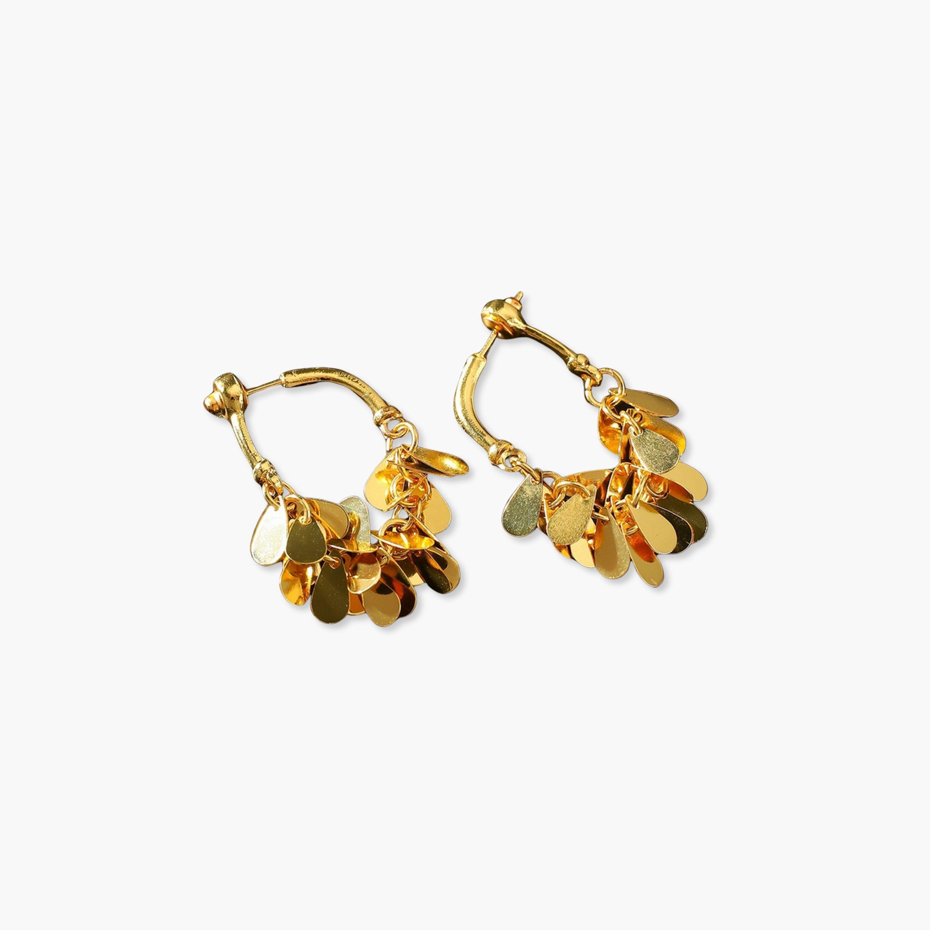 أقراط حلقية بدلايات شرابة دائرية-women-watchesandjewellery-jewellery-earrings-image-1
