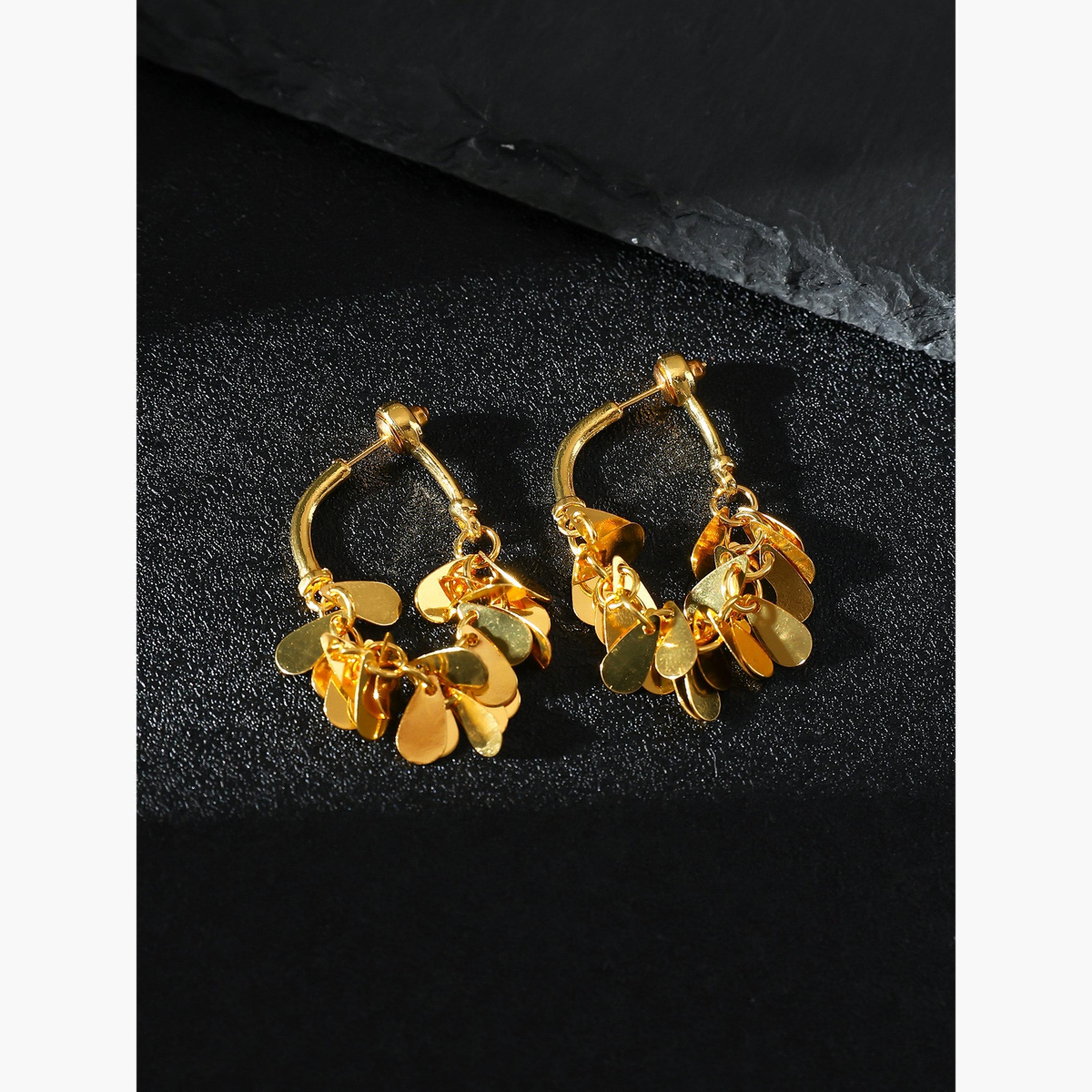 أقراط حلقية بدلايات شرابة دائرية-women-watchesandjewellery-jewellery-earrings-image-5