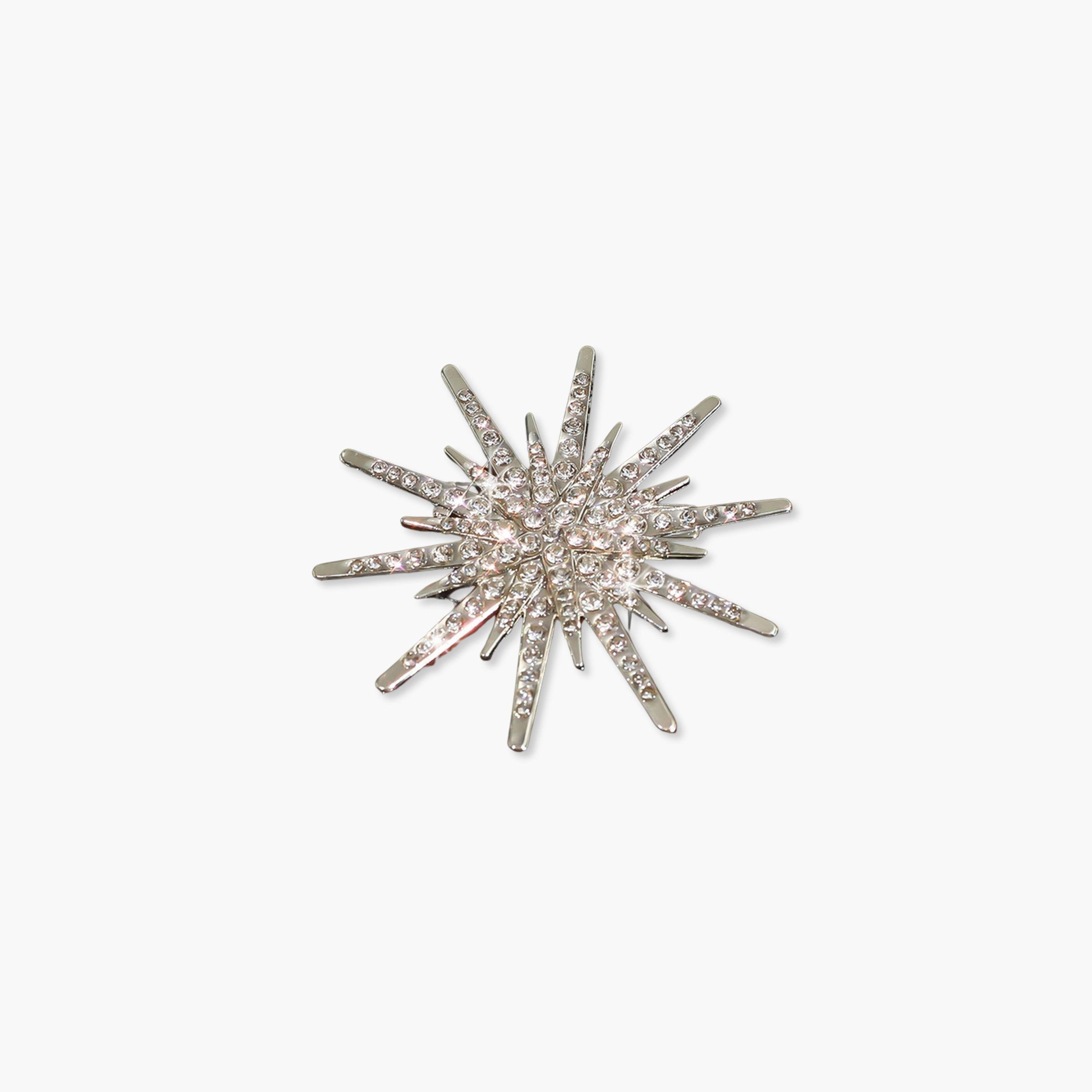 Take Two Sea Urchin Shaped Rhinestone Embellished Brooch-women-watchesandjewellery-jewellery-brooches-image-1