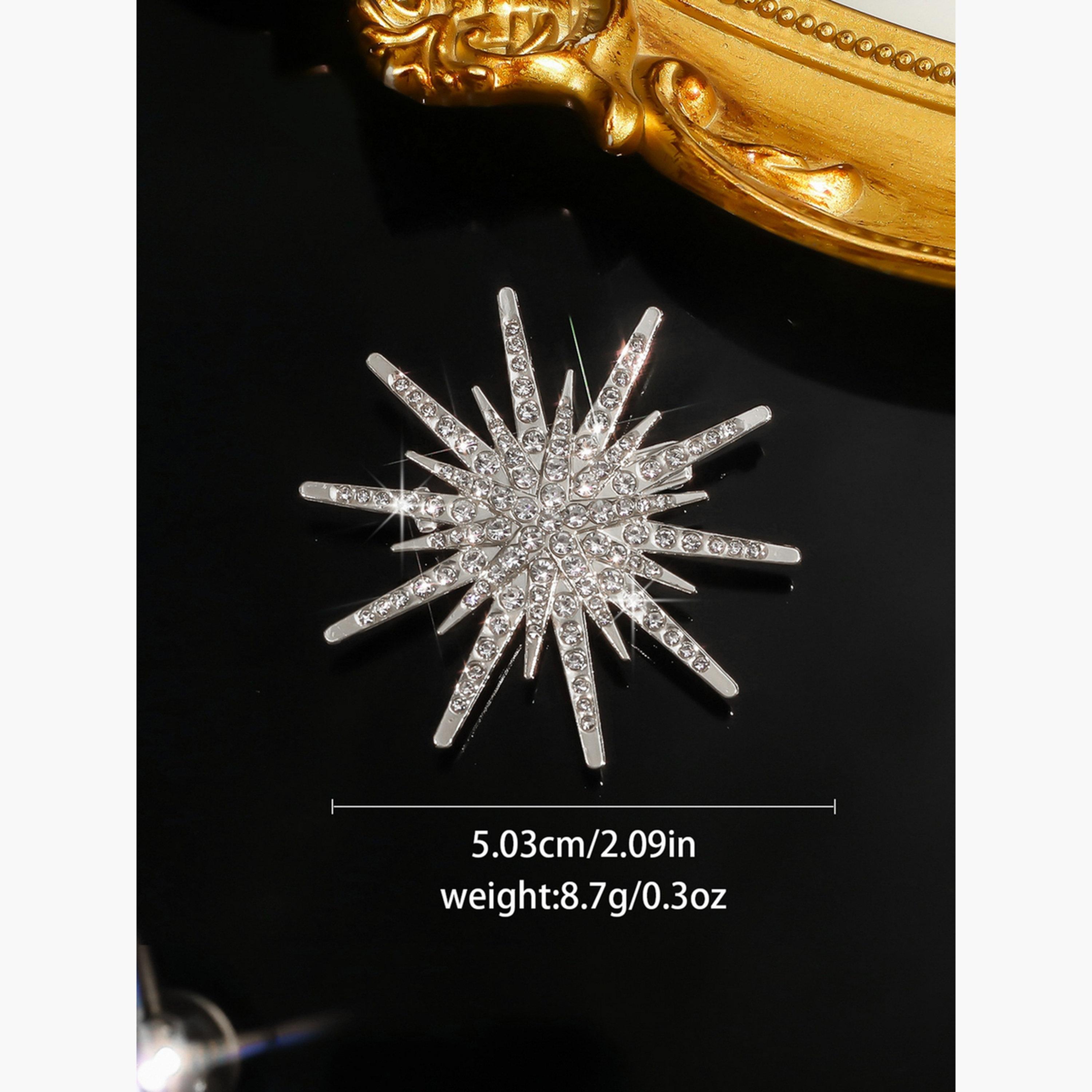 Take Two Sea Urchin Shaped Rhinestone Embellished Brooch-women-watchesandjewellery-jewellery-brooches-image-3