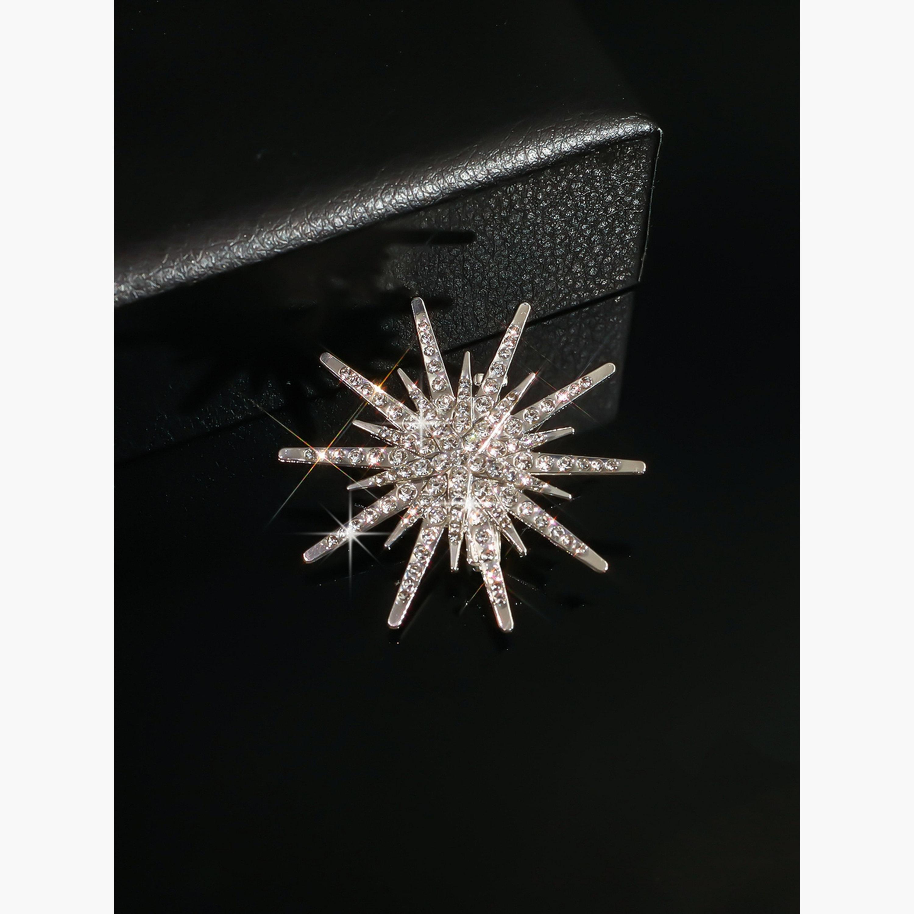 بروش مزين بالراين على شكل قنفذ البحر-women-watchesandjewellery-jewellery-brooches-image-4