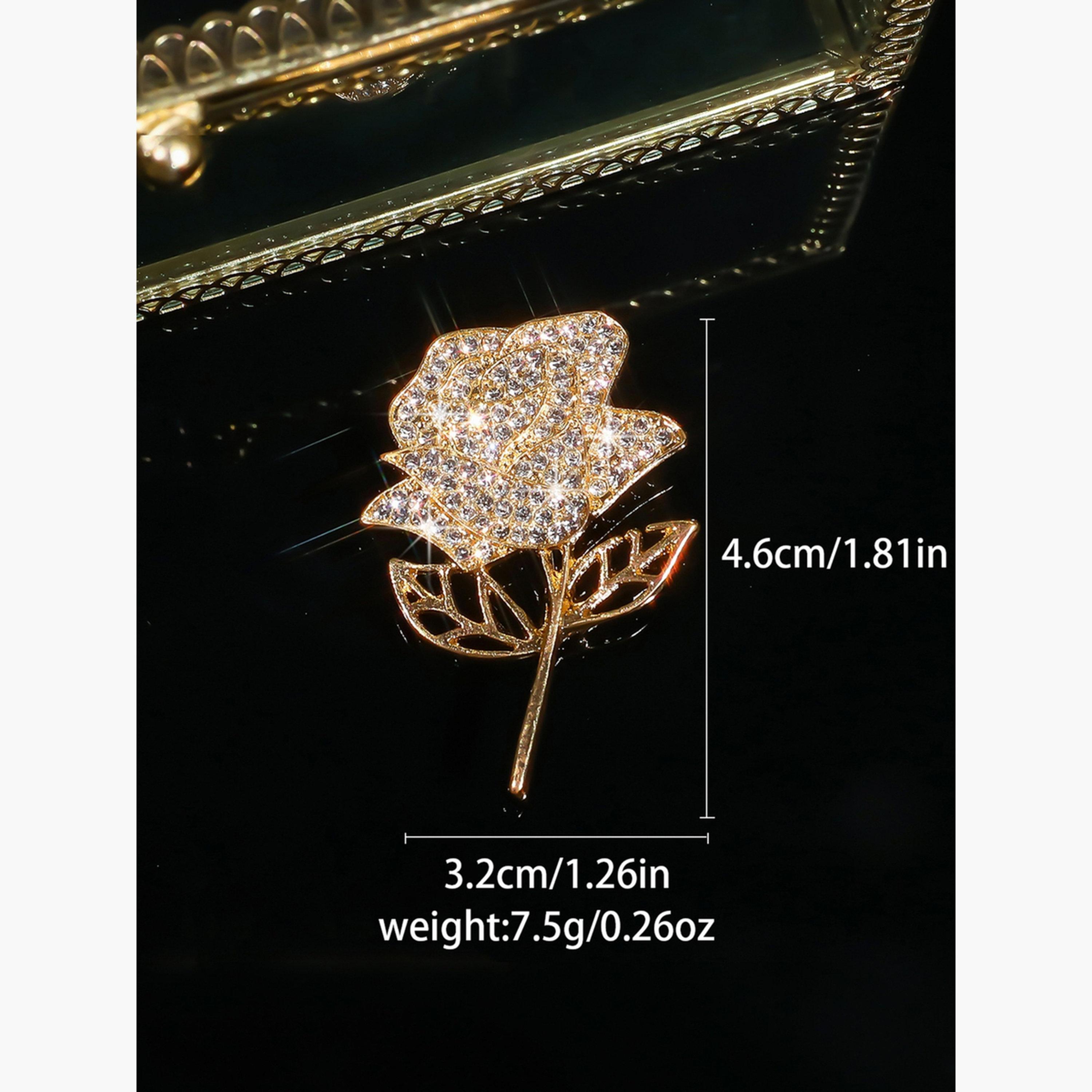 بروش مزين بالراين على شكل وردة-women-watchesandjewellery-jewellery-brooches-image-3