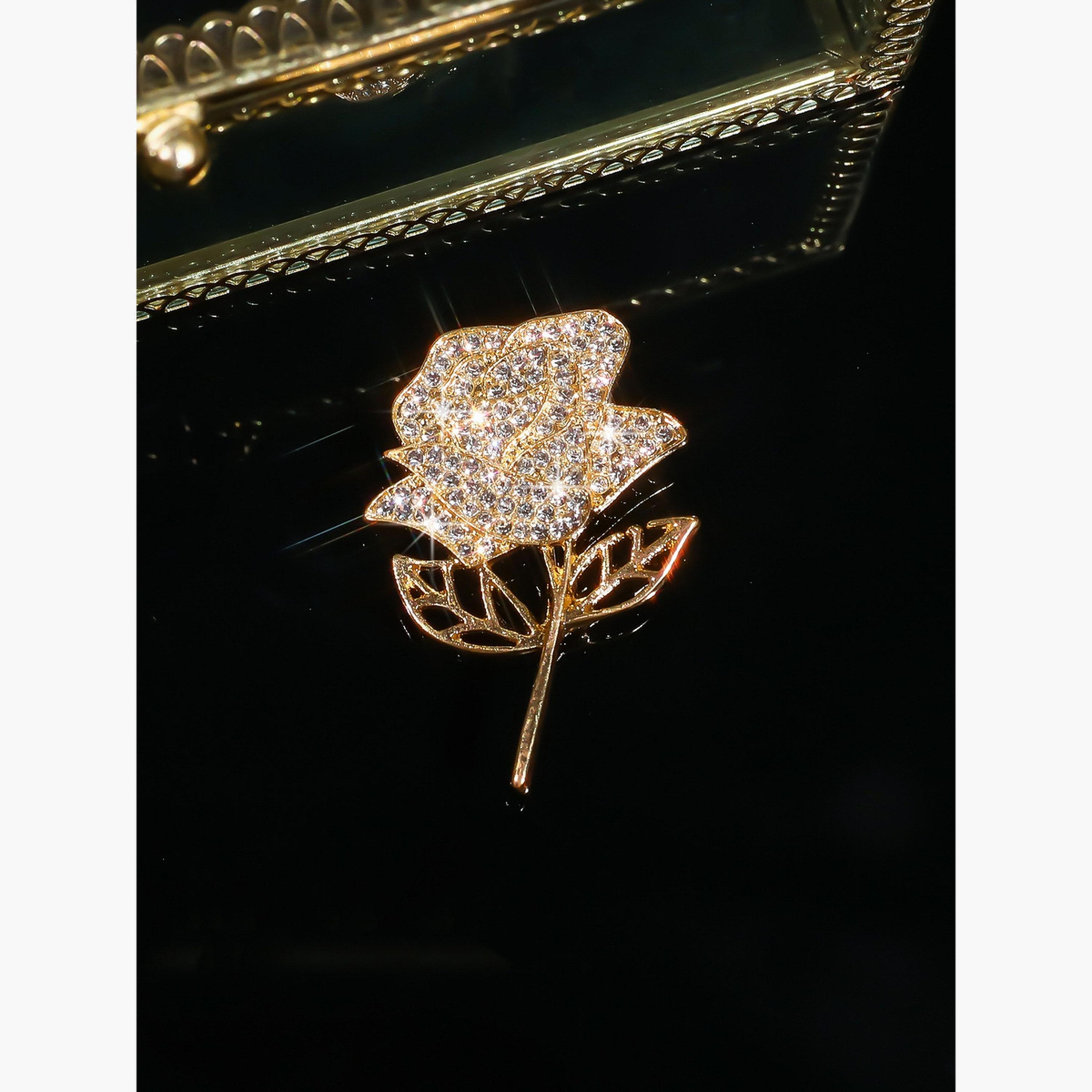 بروش مزين بالراين على شكل وردة-women-watchesandjewellery-jewellery-brooches-image-5