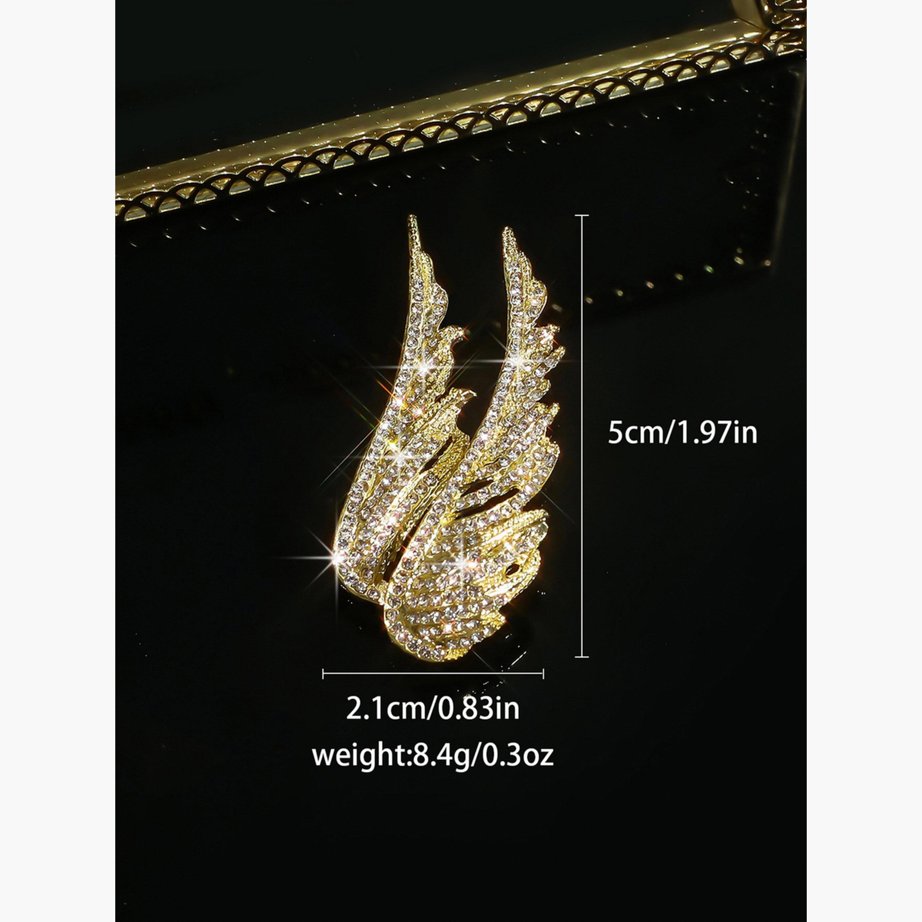 Take Two Wing Shaped Rhinestone Embellished Brooch-women-watchesandjewellery-jewellery-brooches-image-3