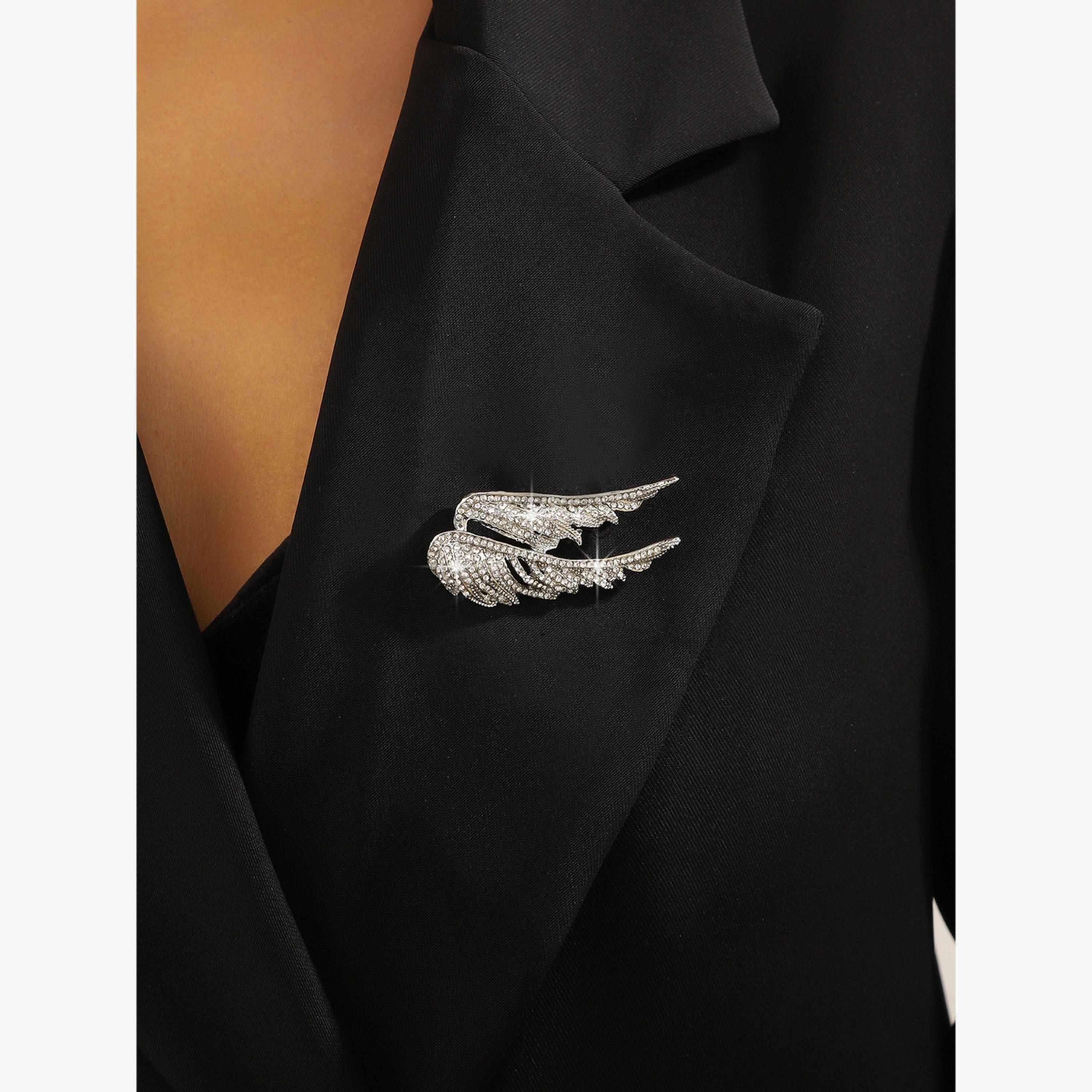 بروش مزين بالراين على شكل جناح-women-watchesandjewellery-jewellery-brooches-image-2