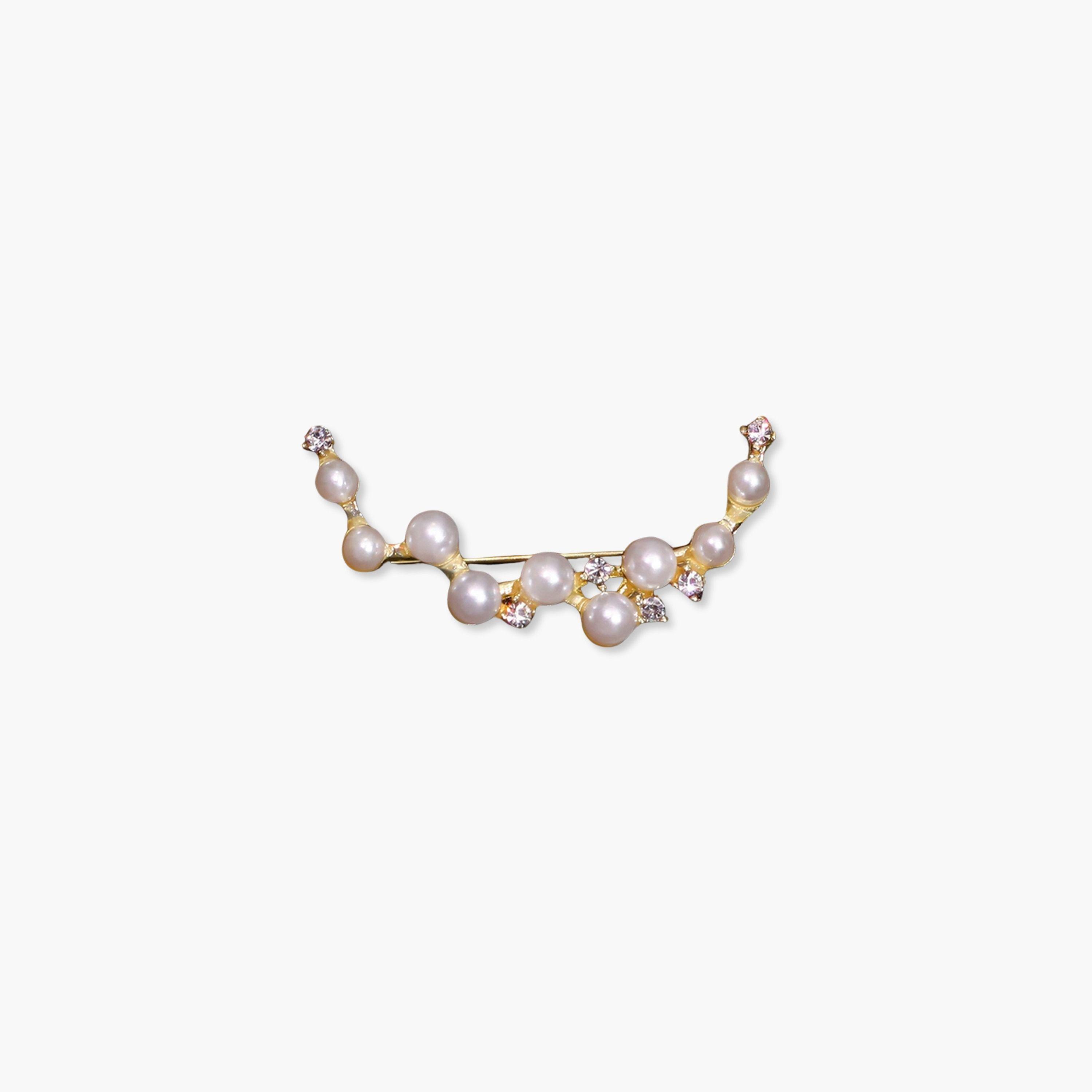 Take Two Faux Pearl Rhinestone Embellished Brooch-women-watchesandjewellery-jewellery-brooches-image-1
