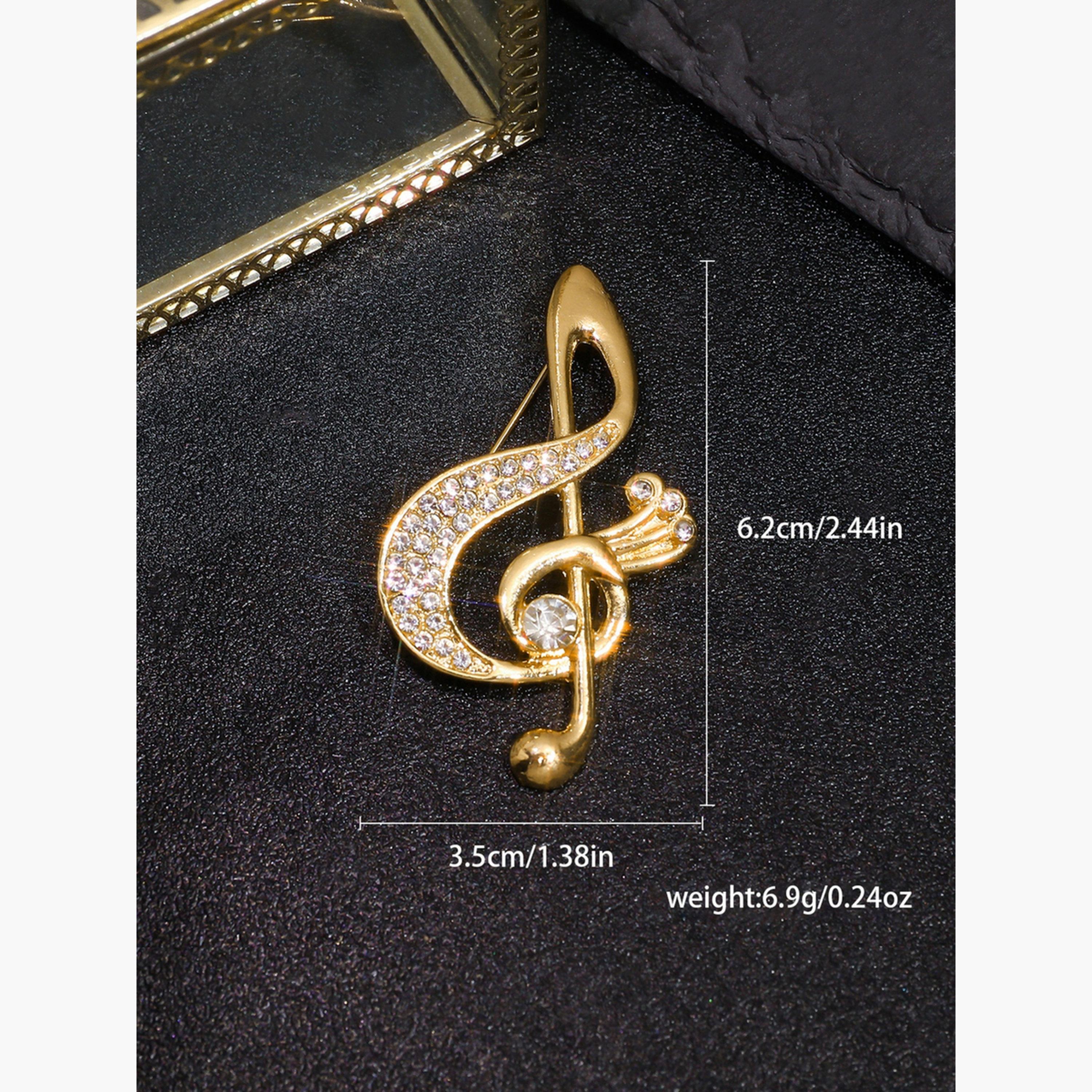 Take Two Musical Note Shaped Rhinestone Brooch-women-watchesandjewellery-jewellery-brooches-image-3