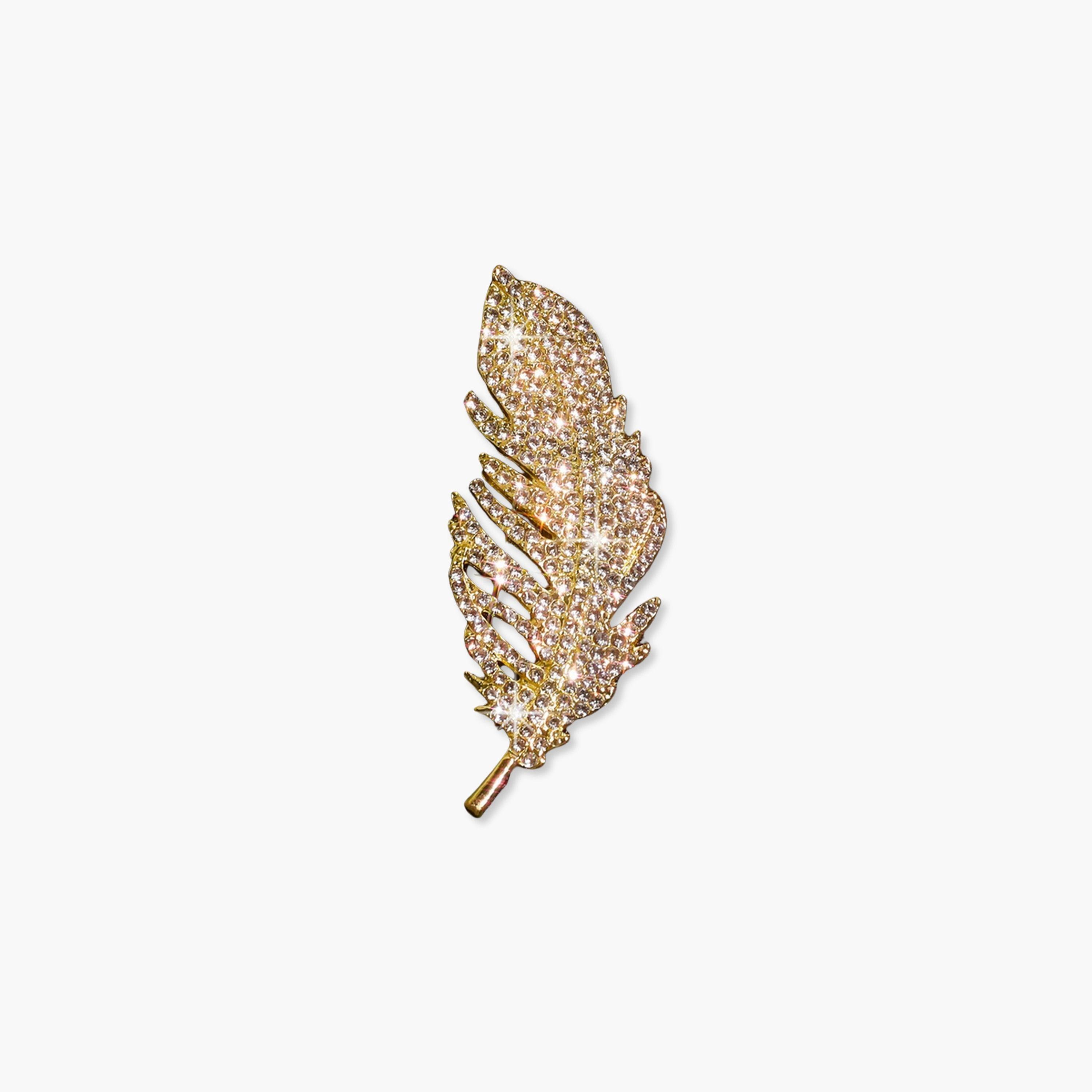 بروش مزين بالراين على شكل ريشة-women-watchesandjewellery-jewellery-brooches-image-1