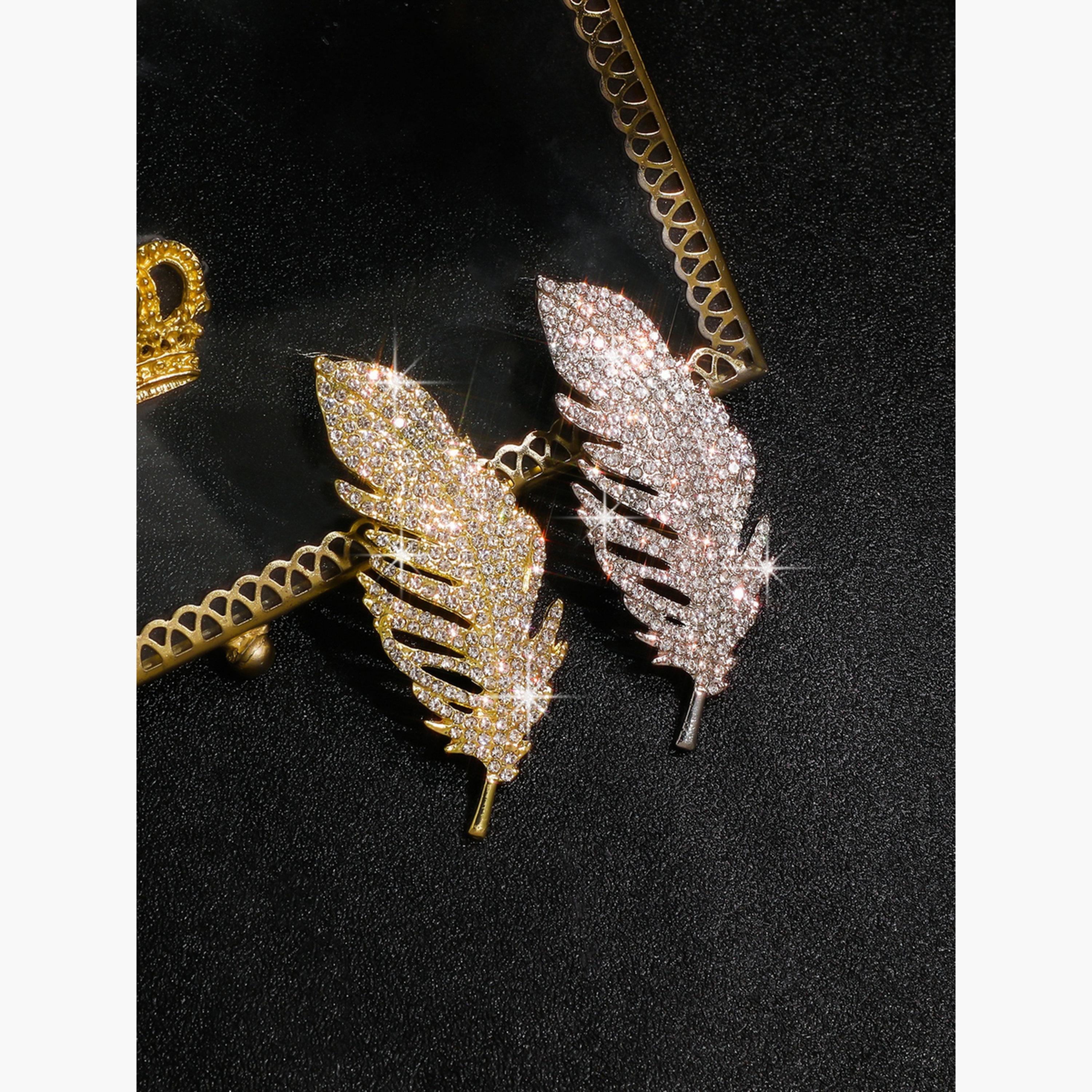 بروش مزين بالراين على شكل ريشة-women-watchesandjewellery-jewellery-brooches-image-4
