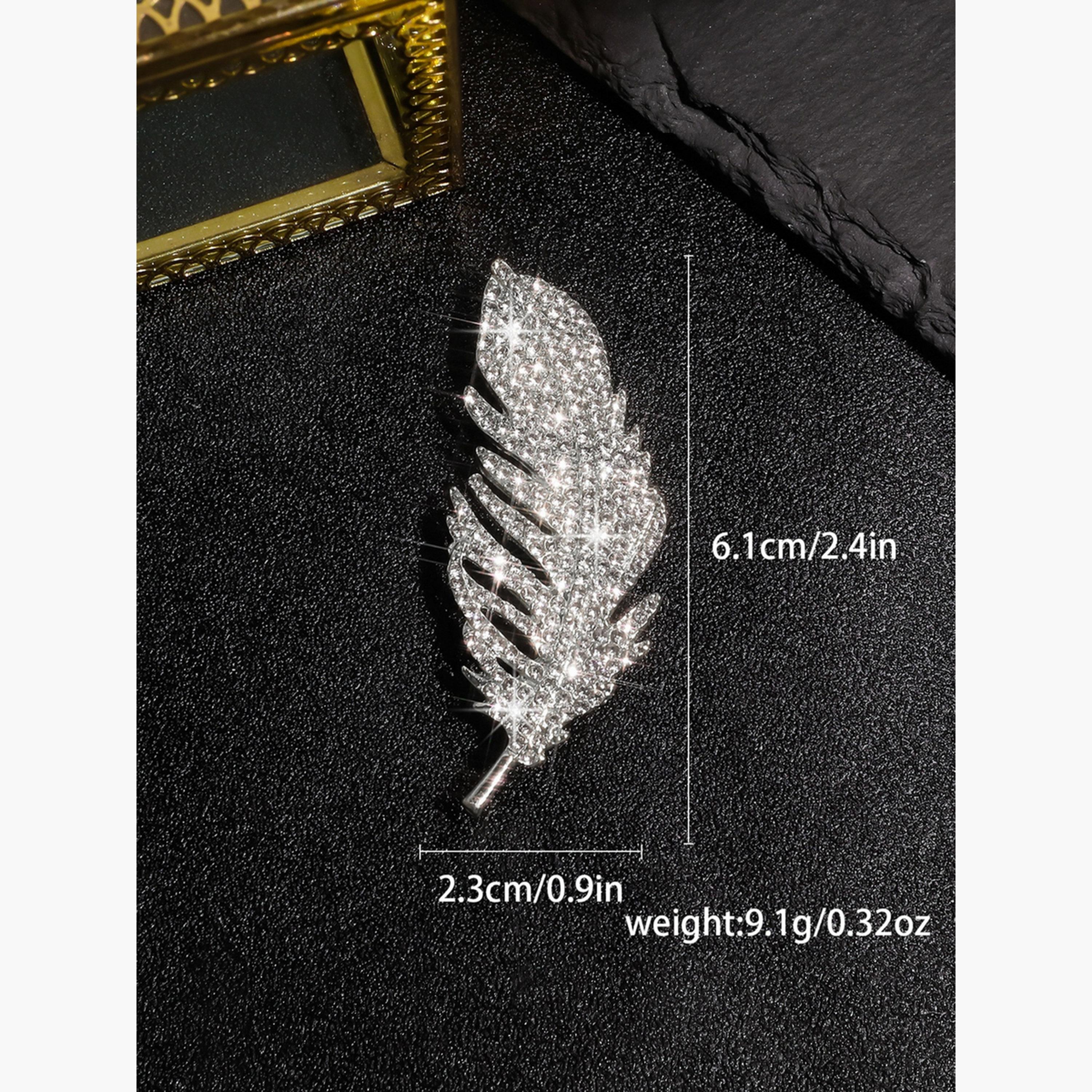 Take Two Feather Shaped Rhinestone Brooch-women-watchesandjewellery-jewellery-brooches-image-3
