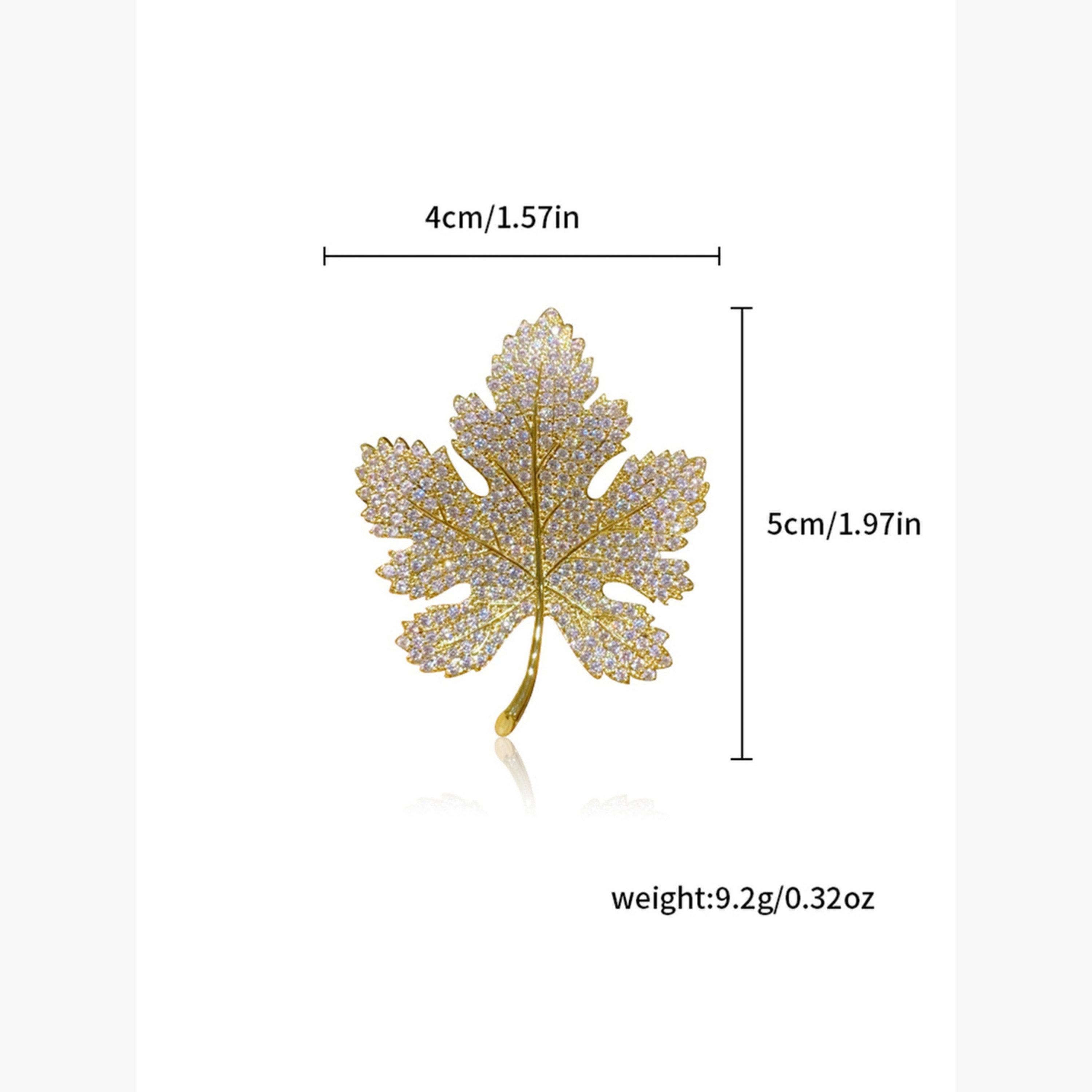 Take Two Maple Leaf Shaped Rhinestone Brooch-women-watchesandjewellery-jewellery-brooches-image-5