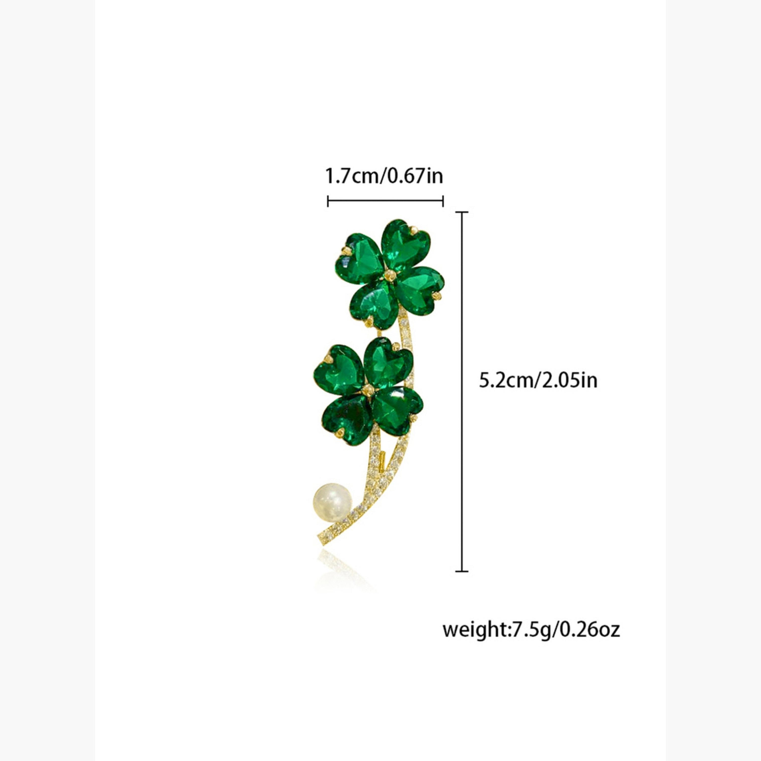 Take Two Lucky Clover Shaped Rhinestone Brooch-women-watchesandjewellery-jewellery-brooches-image-5