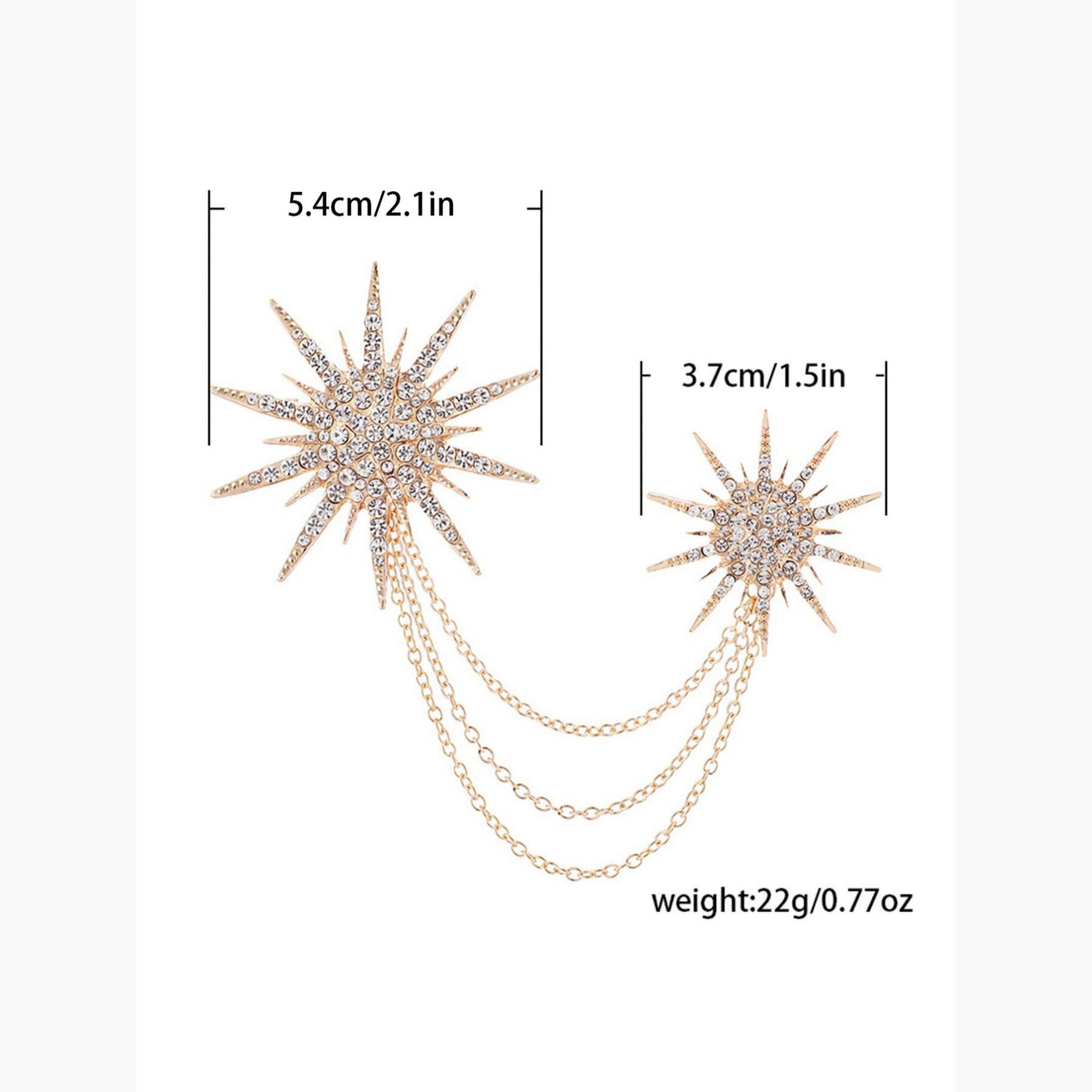 Take Two Gold Starburst Brooch with Chains-women-watchesandjewellery-jewellery-brooches-image-5