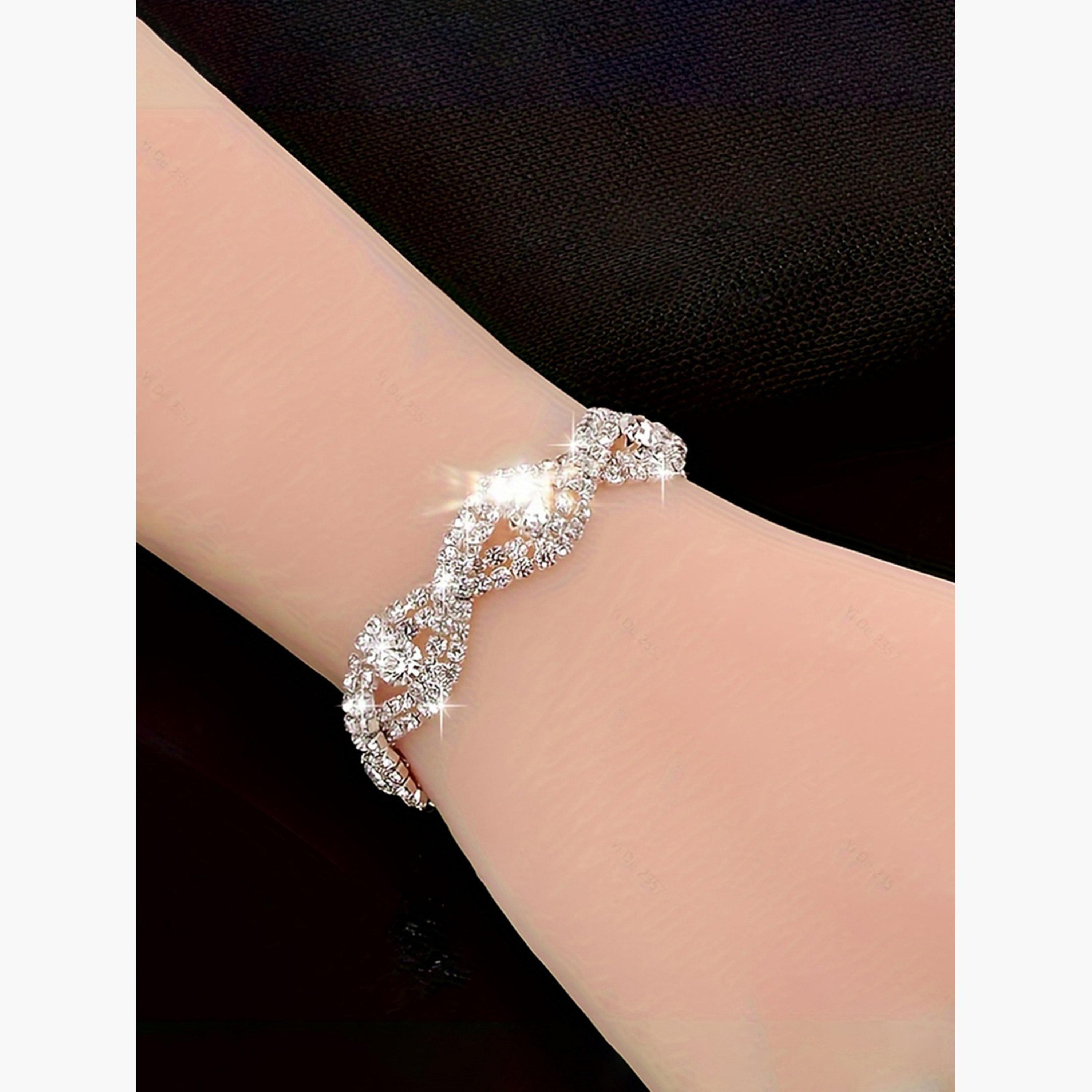 سوار مزين بالراين-women-watchesandjewellery-jewellery-banglesandbracelets-image-4