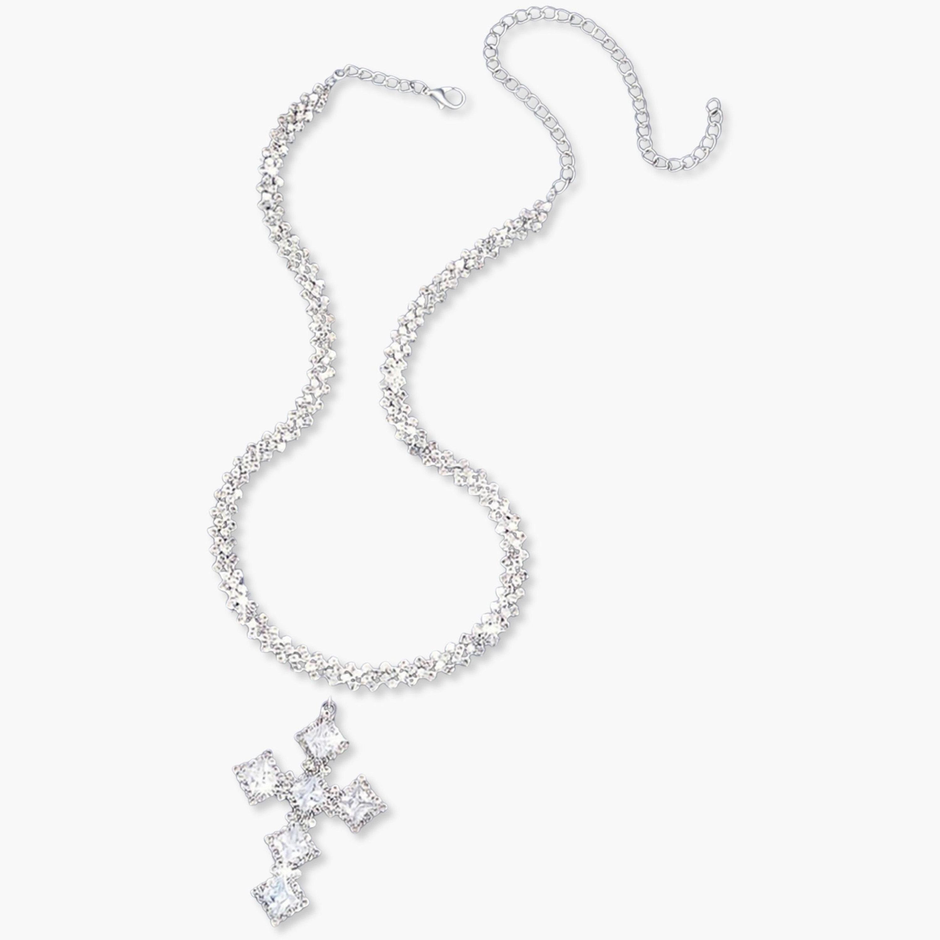 عقد صليب مزين بالراين-women-watchesandjewellery-jewellery-necklacesandpendants-image-1