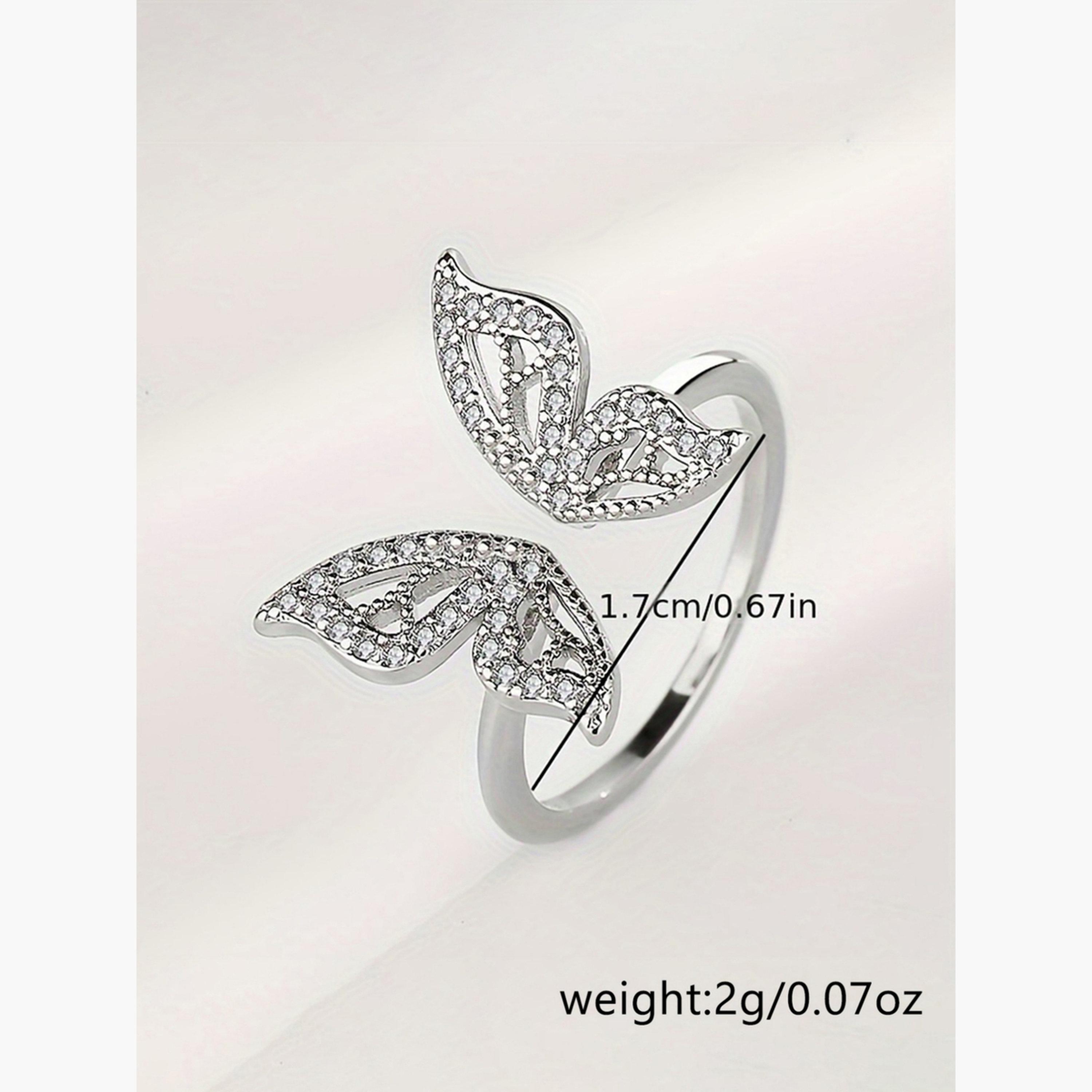 Take Two Silver Butterfly Shaped Open Ring-women-watchesandjewellery-jewellery-rings-image-4