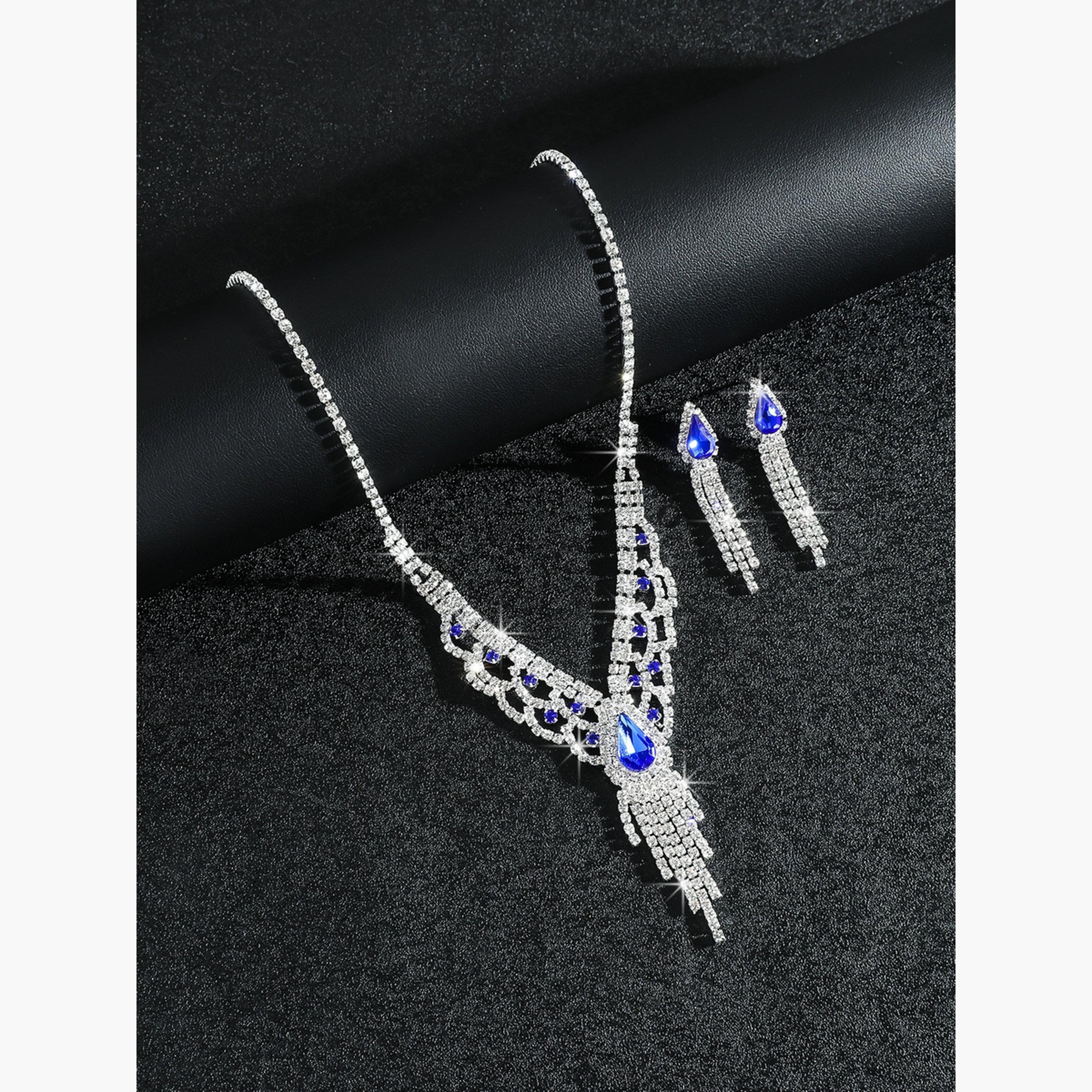 Take Two Rhinestone Embellished Necklace with Earrings Set-women-watchesandjewellery-jewellery-jewellerysets-image-3