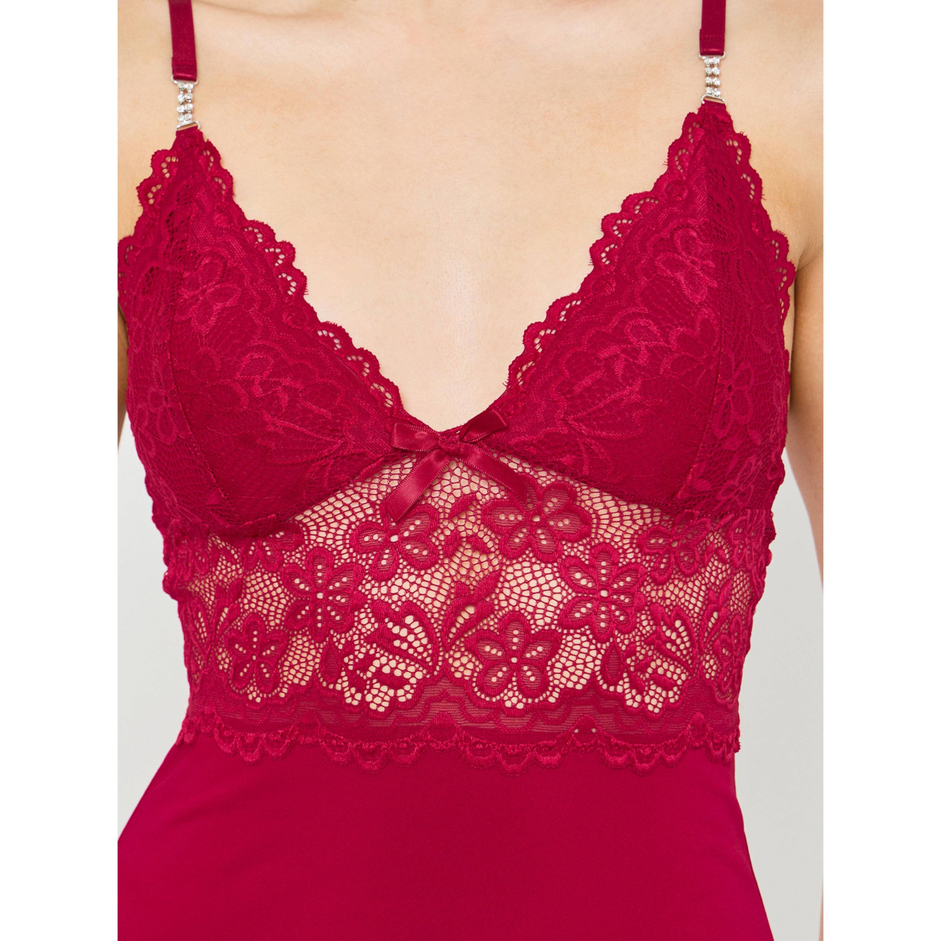 فستان لانجري نسائي ضيق من الدانتيل مع سروال داخلي-women-clothing-lingerie-babydollsandbodysuits-image-2