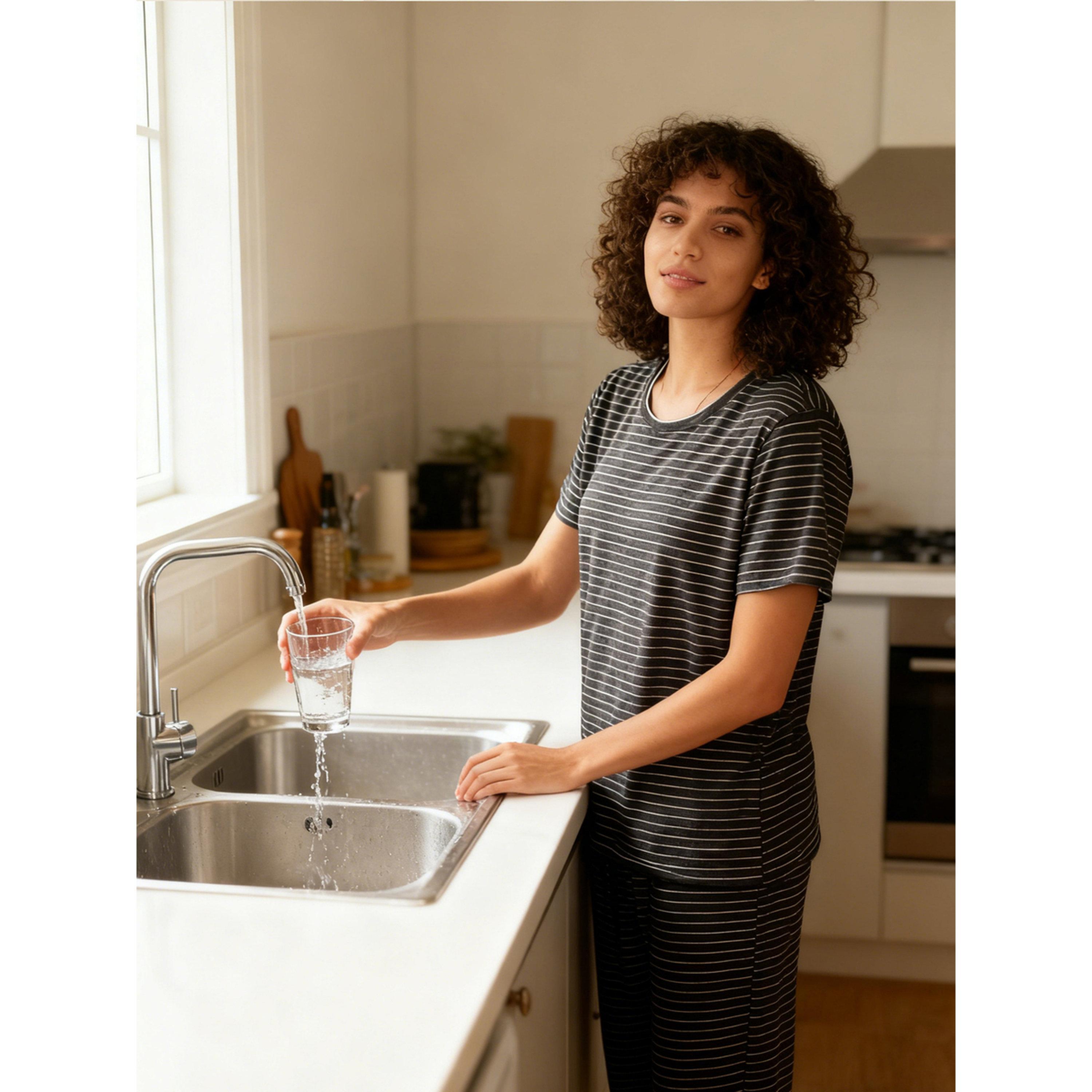 Take Two Black Striped Knit T-Shirt and Pyjama Set-women-clothing-nightwear-pyjamas-longsets-image-5