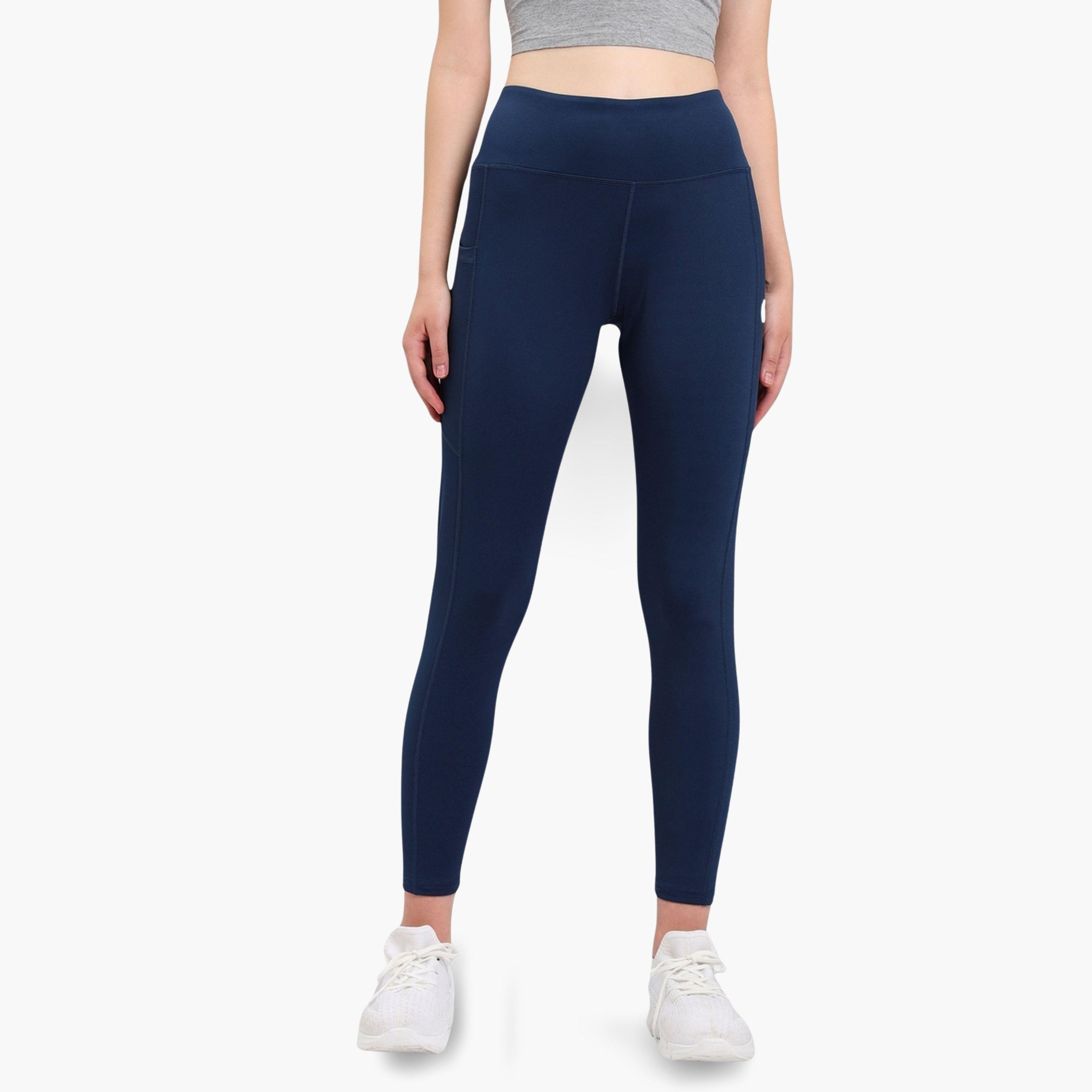 Technosport Women Solid Slim Fit Sports Tights with ELASTO LITE-women-clothing-bottoms-leggings-image-1