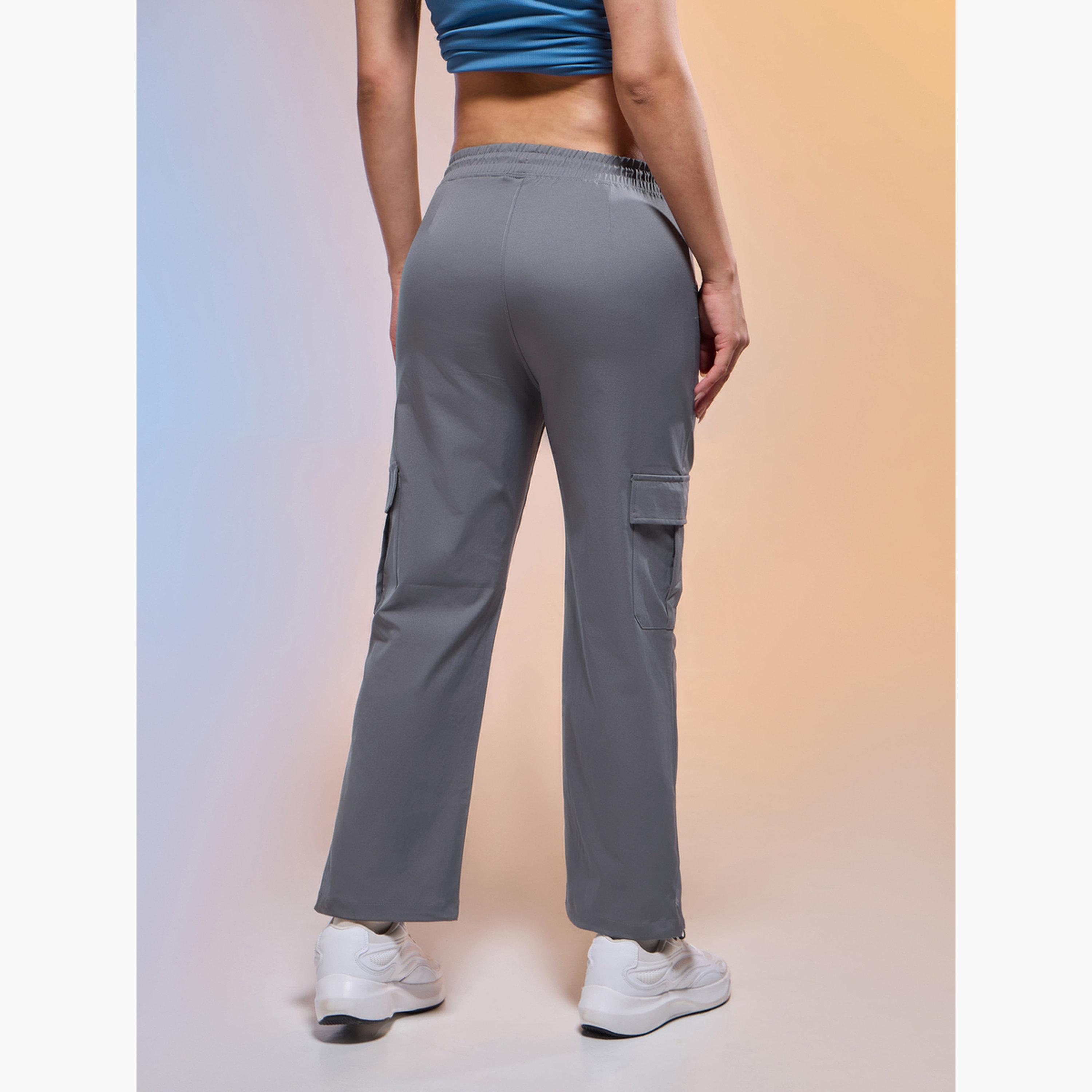 Technosport Women Solid Slim Fit Sports Cargo Track Pants-women-clothing-bottoms-joggers-image-5