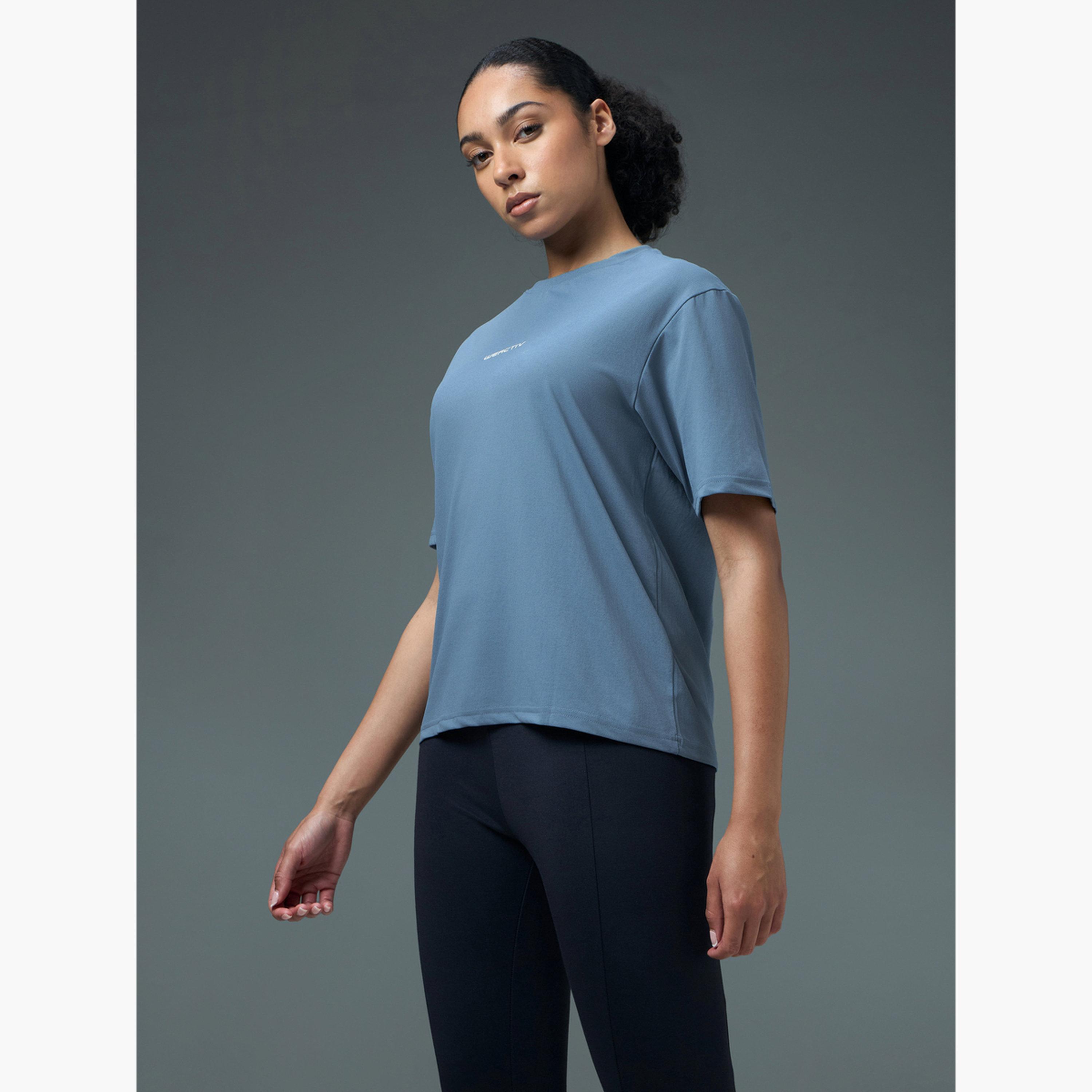 Technosport Women Boxy Fit Round Neck Sports T-Shirt-sports-women-clothing-tshirtsandvests-image-2