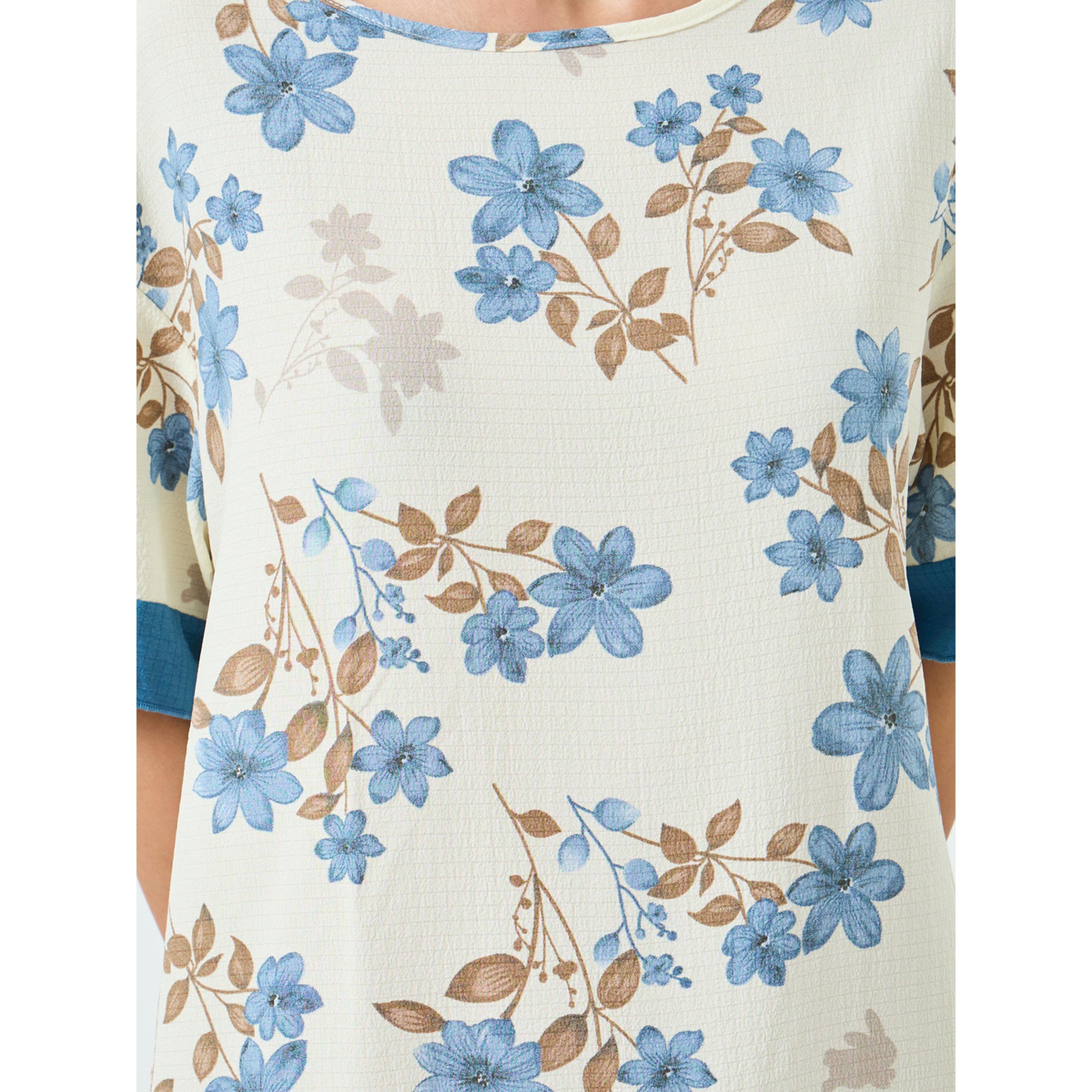 Take Two Women Floral Printed Short Sleeve Midi Nightdress-women-clothing-nightwear-nighties-image-4