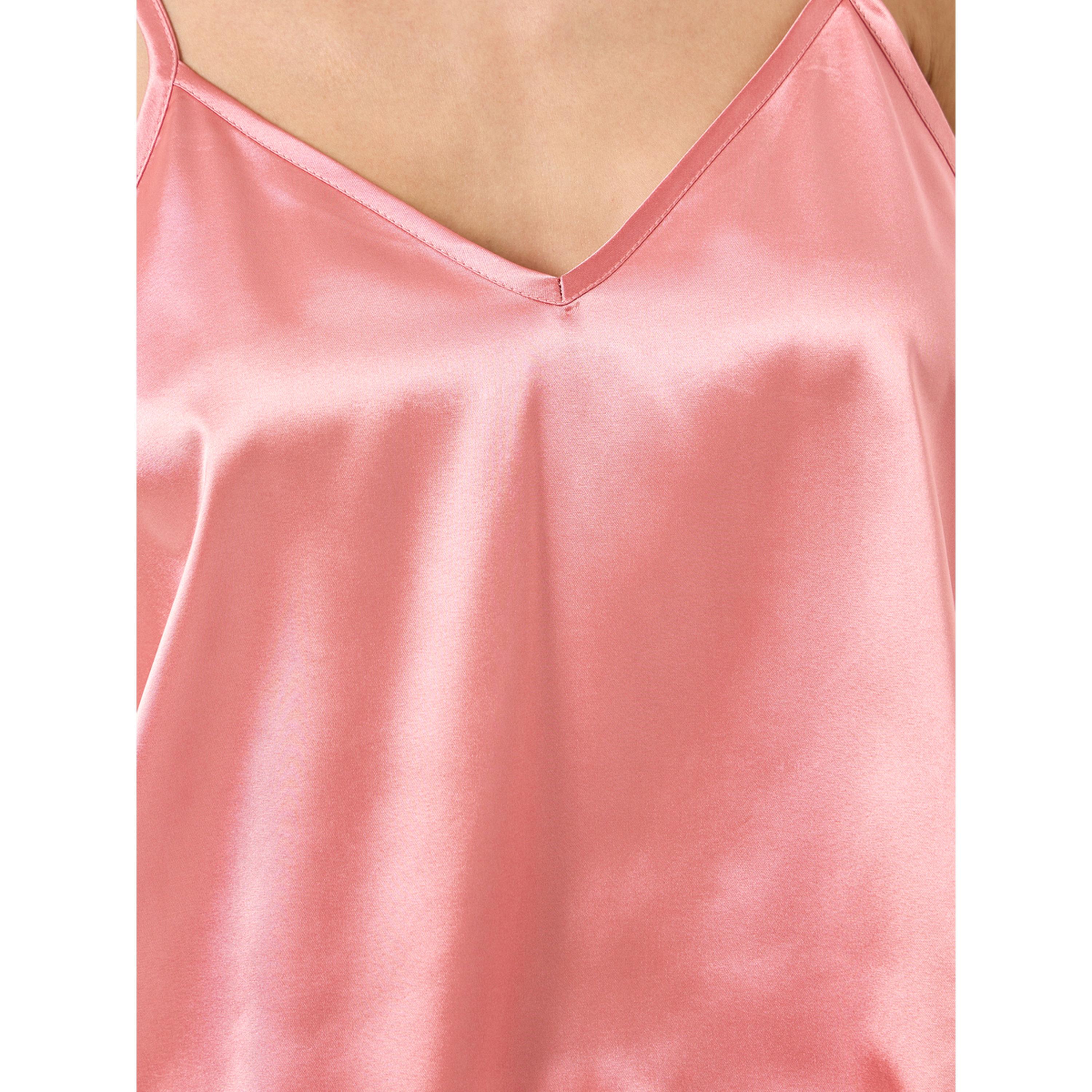 طقم بيجاما مطبوع بزهور مع بلوزة كامي سادة-women-clothing-nightwear-pyjamas-longsets-image-5