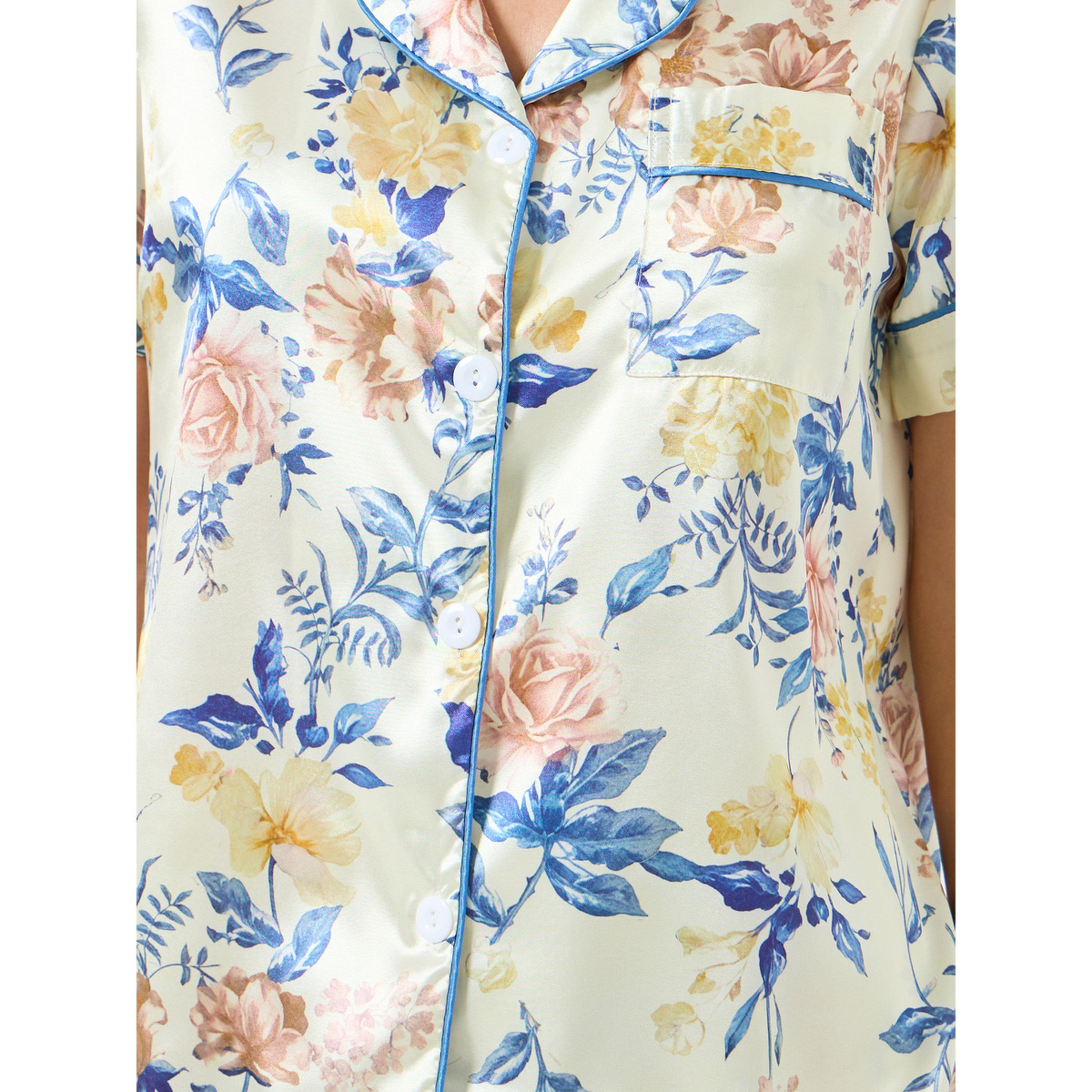 Take Two Women Floral Printed Short Sleeve Shirt and Pyjama Set-women-clothing-nightwear-pyjamas-longsets-image-5