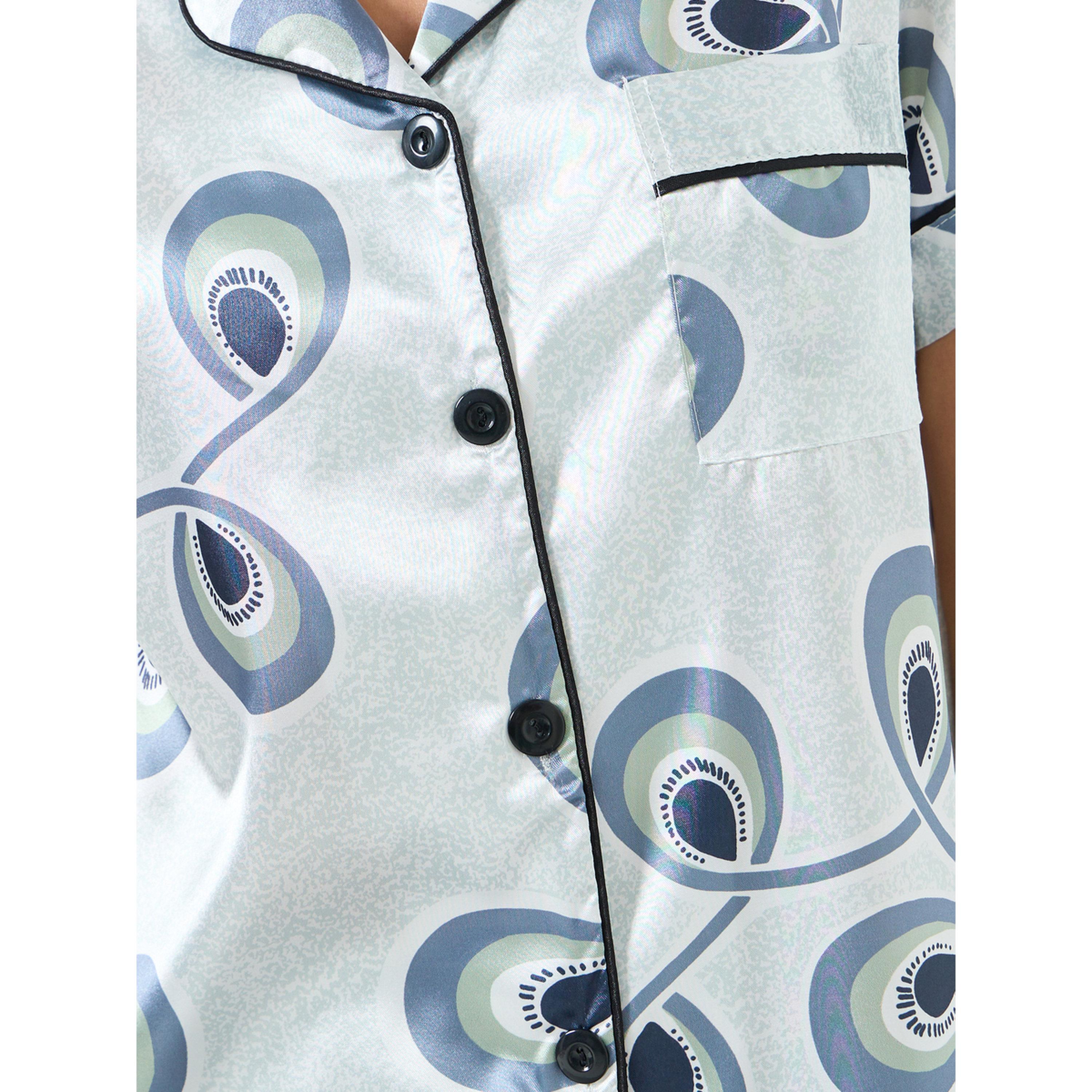 Take Two Women Graphic Printed Short Sleeve Shirt and Pyjama Set-women-clothing-nightwear-pyjamas-longsets-image-5