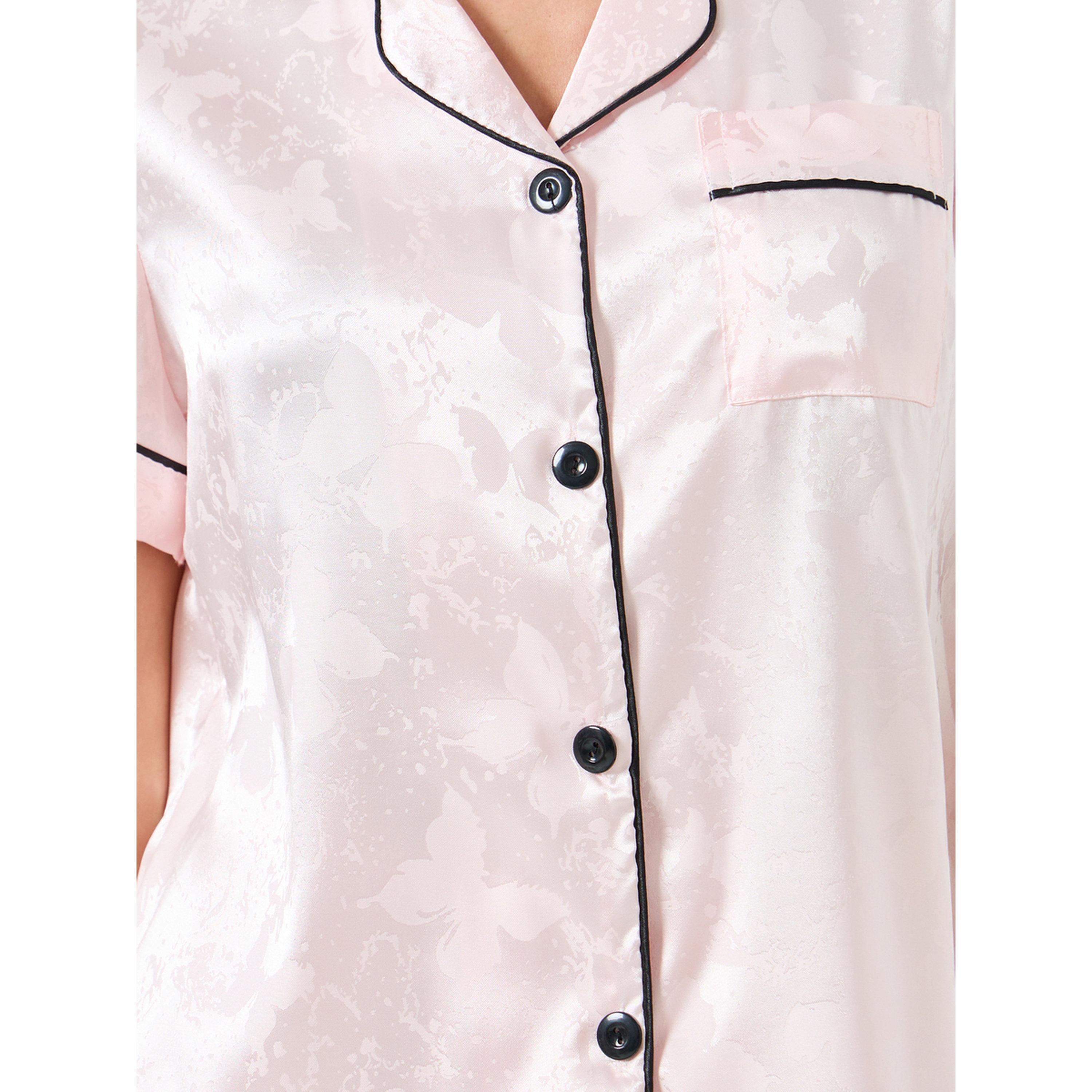 طقم بيجاما وقميص ساتان بنقشة نمر-women-clothing-nightwear-pyjamas-longsets-image-5